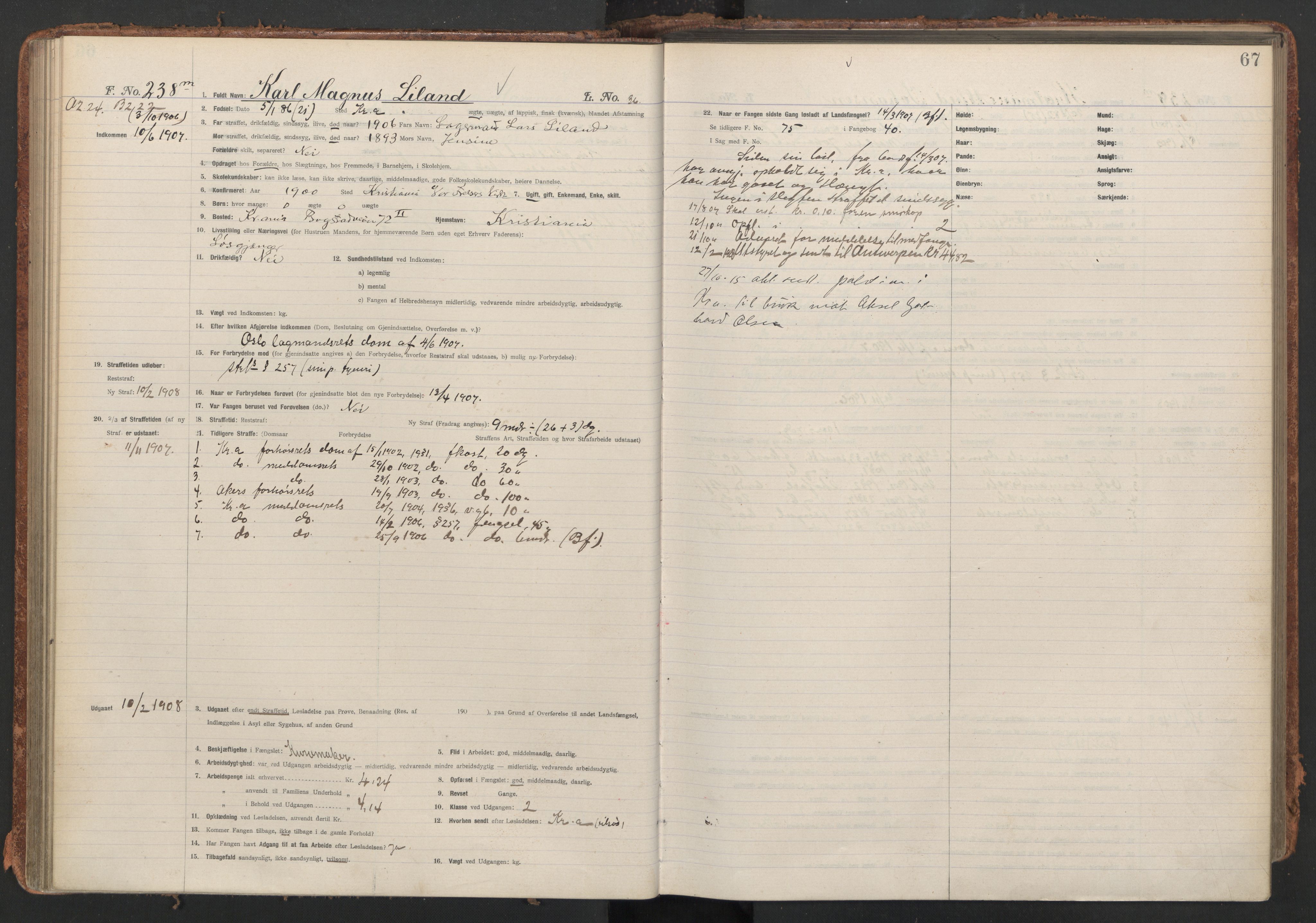 Botsfengslet, AV/RA-S-1539/D/Db/Dbb/L0041: 172m - 530m, 1907-1908, p. 67