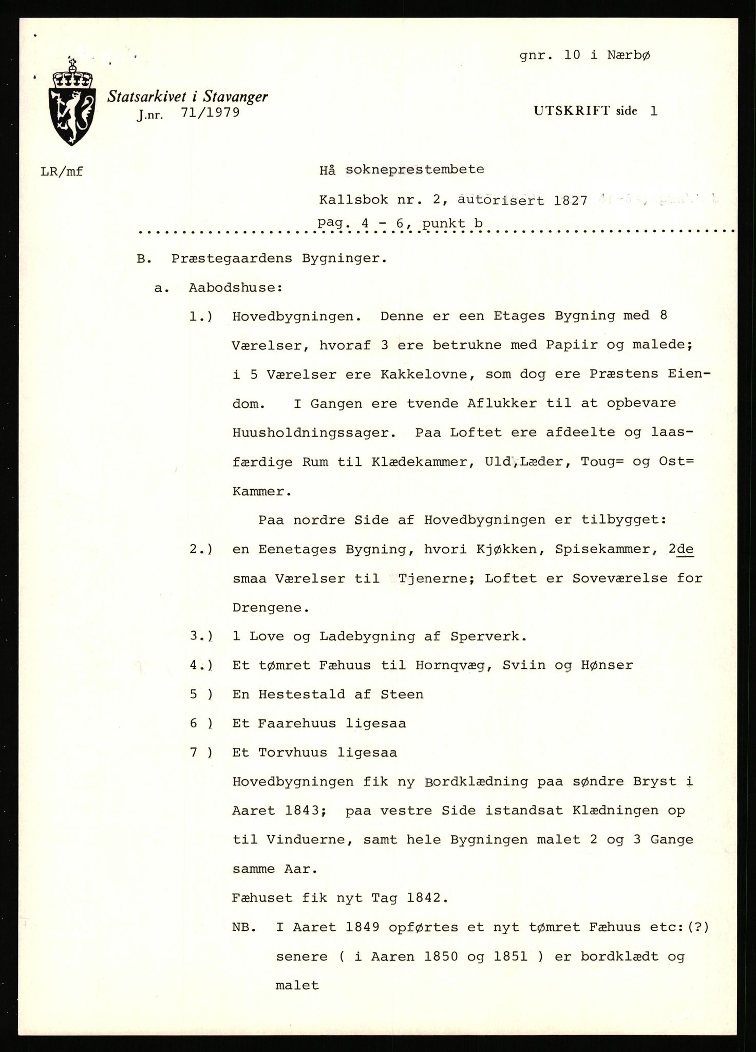 Statsarkivet i Stavanger, AV/SAST-A-101971/03/Y/Yj/L0066: Avskrifter sortert etter gårdsnavn: Pedersro - Prestegården i Suldal, 1750-1930, p. 467