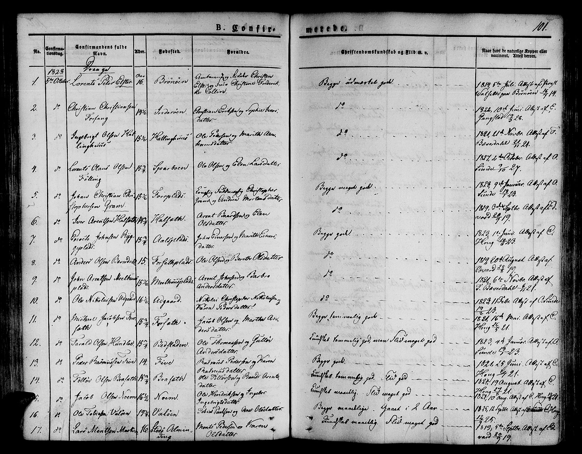 Ministerialprotokoller, klokkerbøker og fødselsregistre - Nord-Trøndelag, SAT/A-1458/746/L0445: Parish register (official) no. 746A04, 1826-1846, p. 101