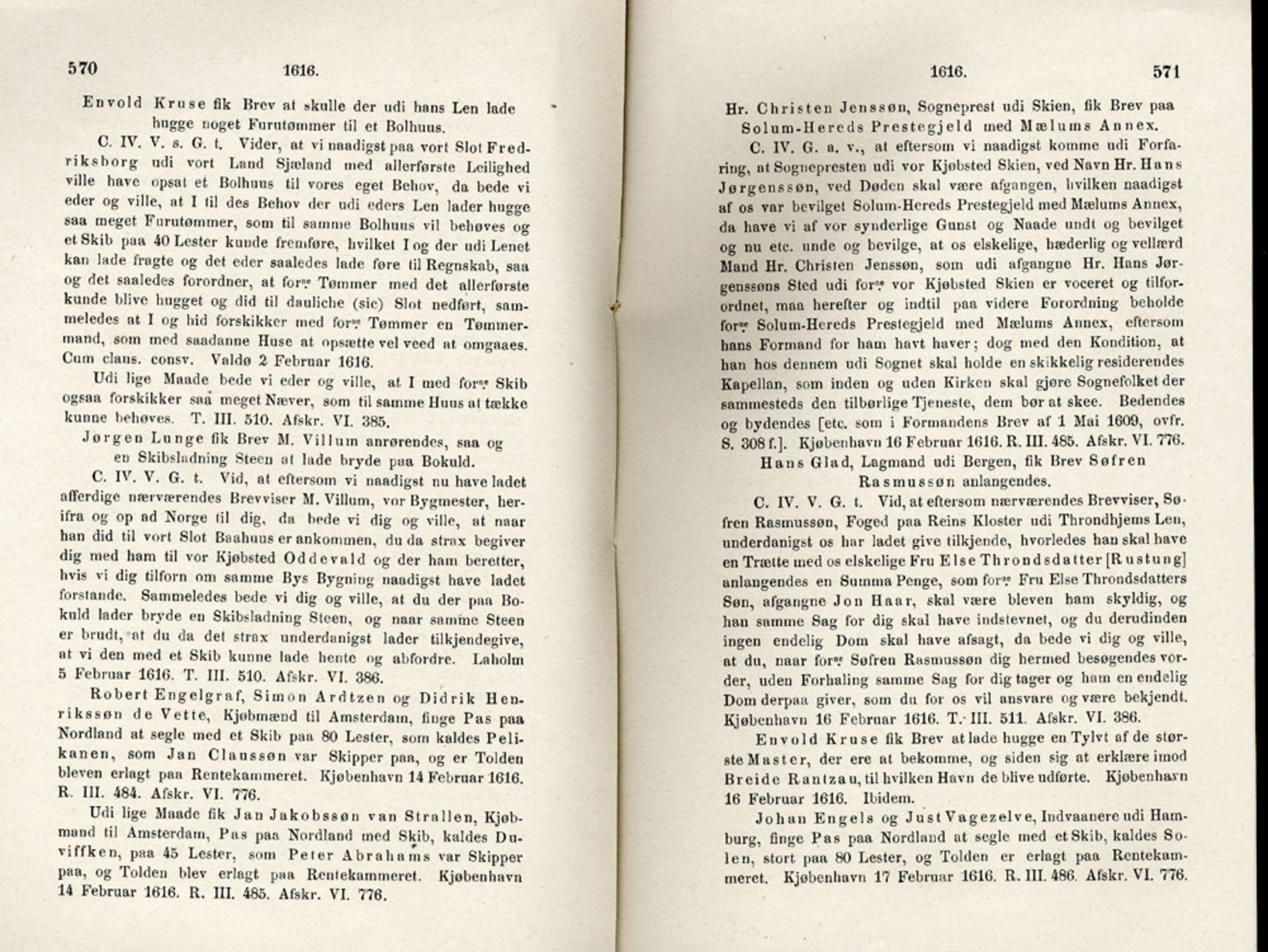 Publikasjoner utgitt av Det Norske Historiske Kildeskriftfond, PUBL/-/-/-: Norske Rigs-Registranter, bind 4, 1603-1618, p. 570-571