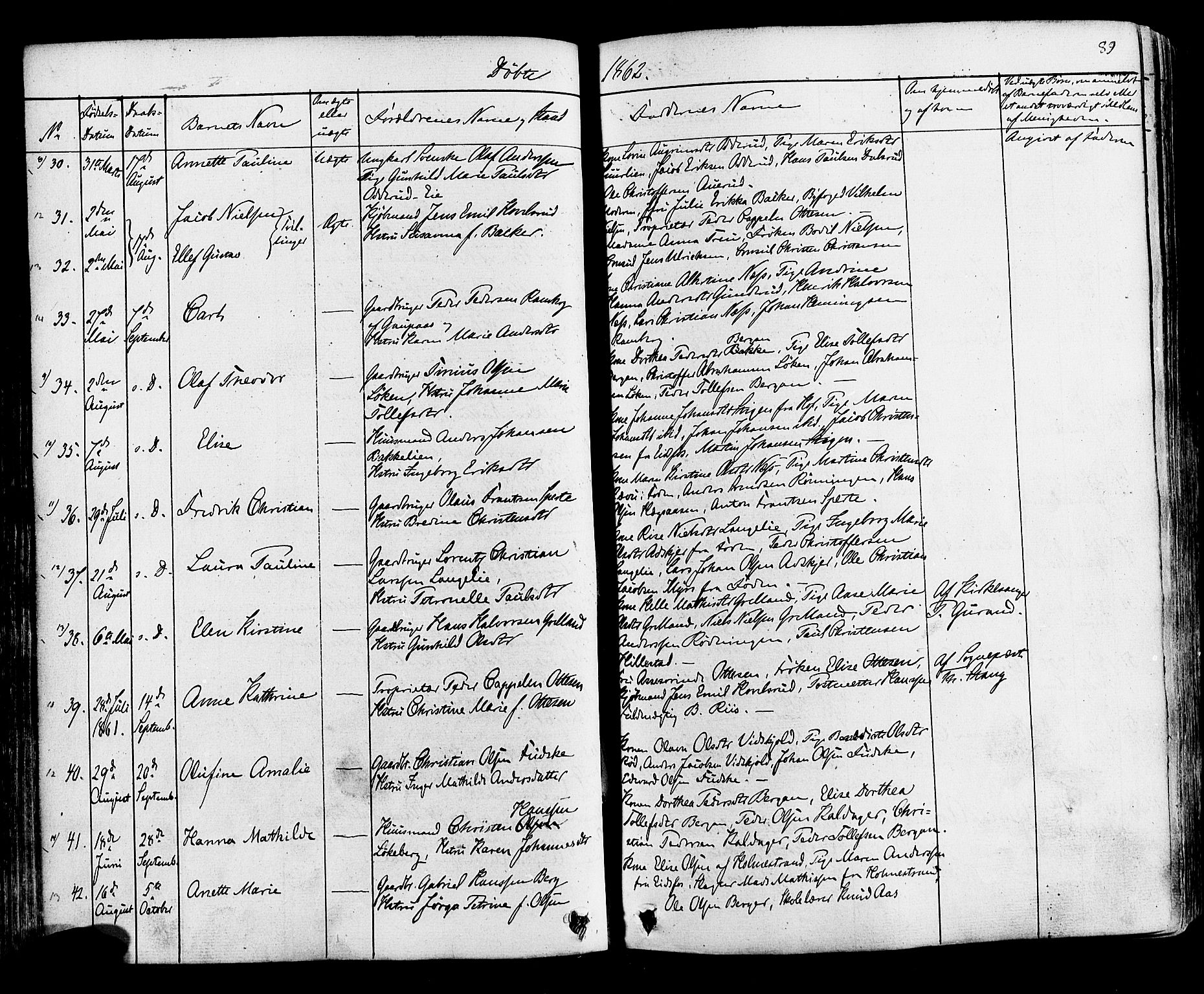 Botne kirkebøker, AV/SAKO-A-340/F/Fa/L0006: Parish register (official) no. I 6, 1836-1877, p. 89