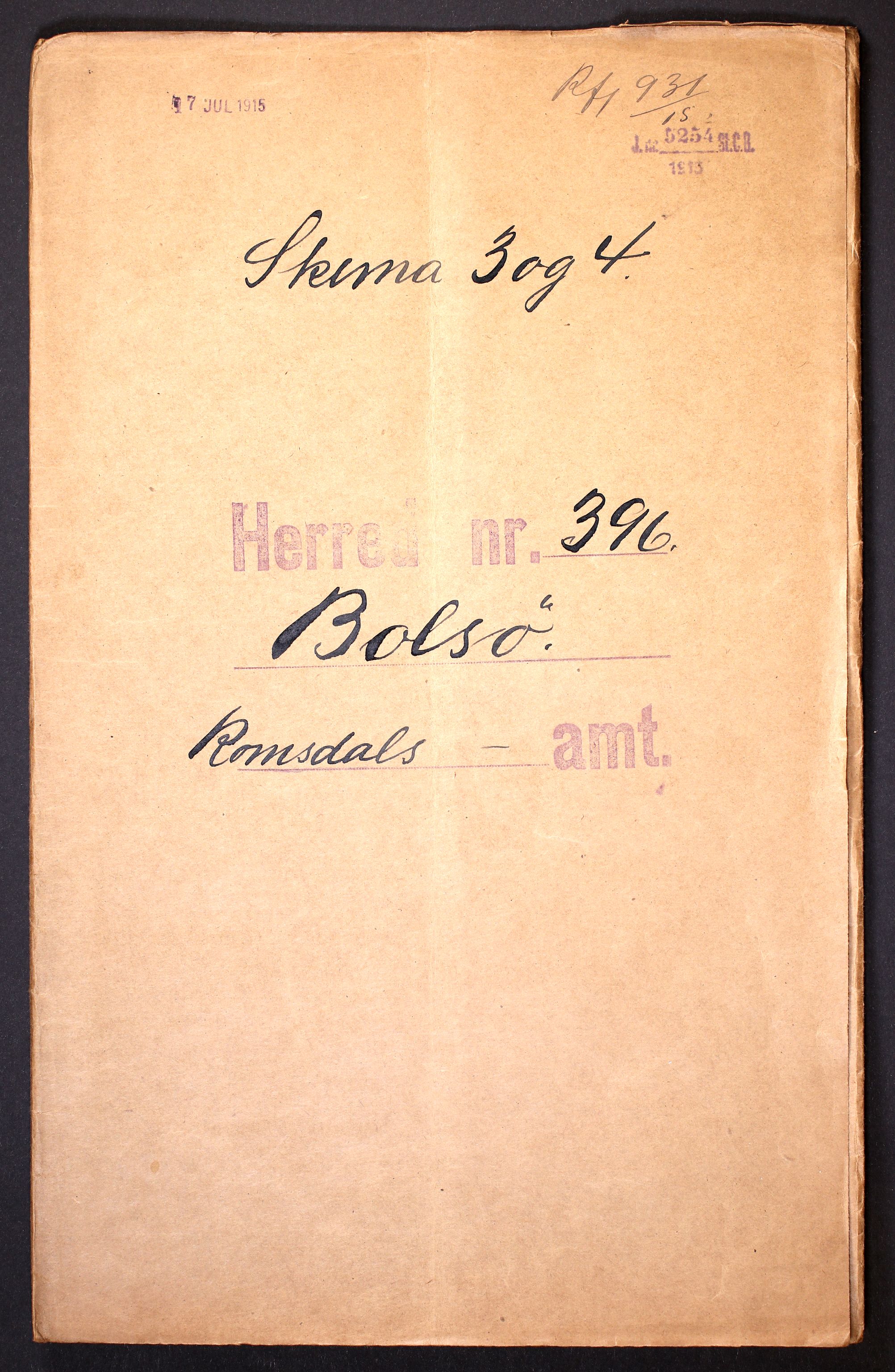 RA, 1910 census for Bolsøy, 1910, p. 1