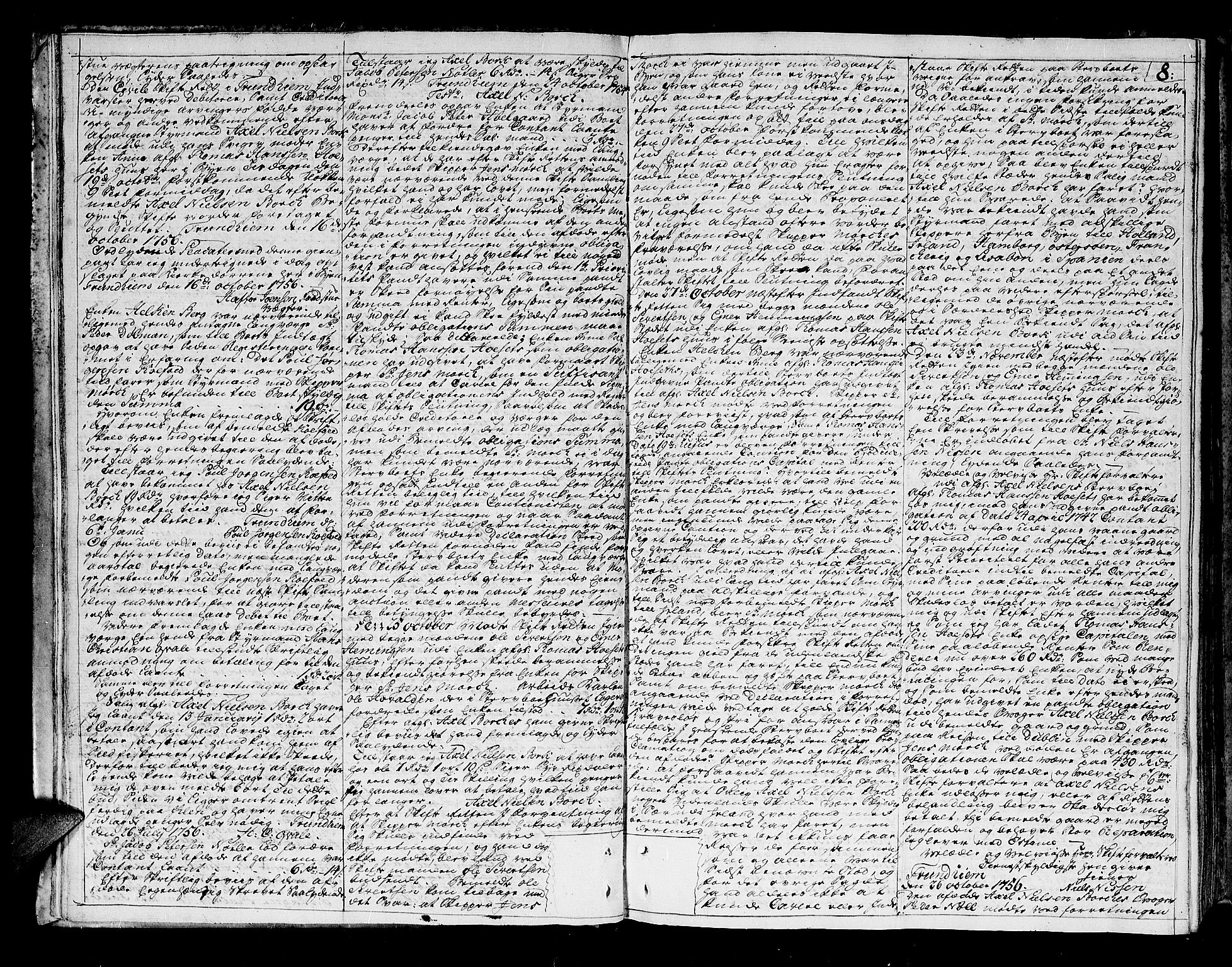 Trondheim byfogd, AV/SAT-A-0003/1/3/3A/L0019: Skifteprotokoll - gml.nr.16. (m/ register), 1756-1758, p. 7b-8a