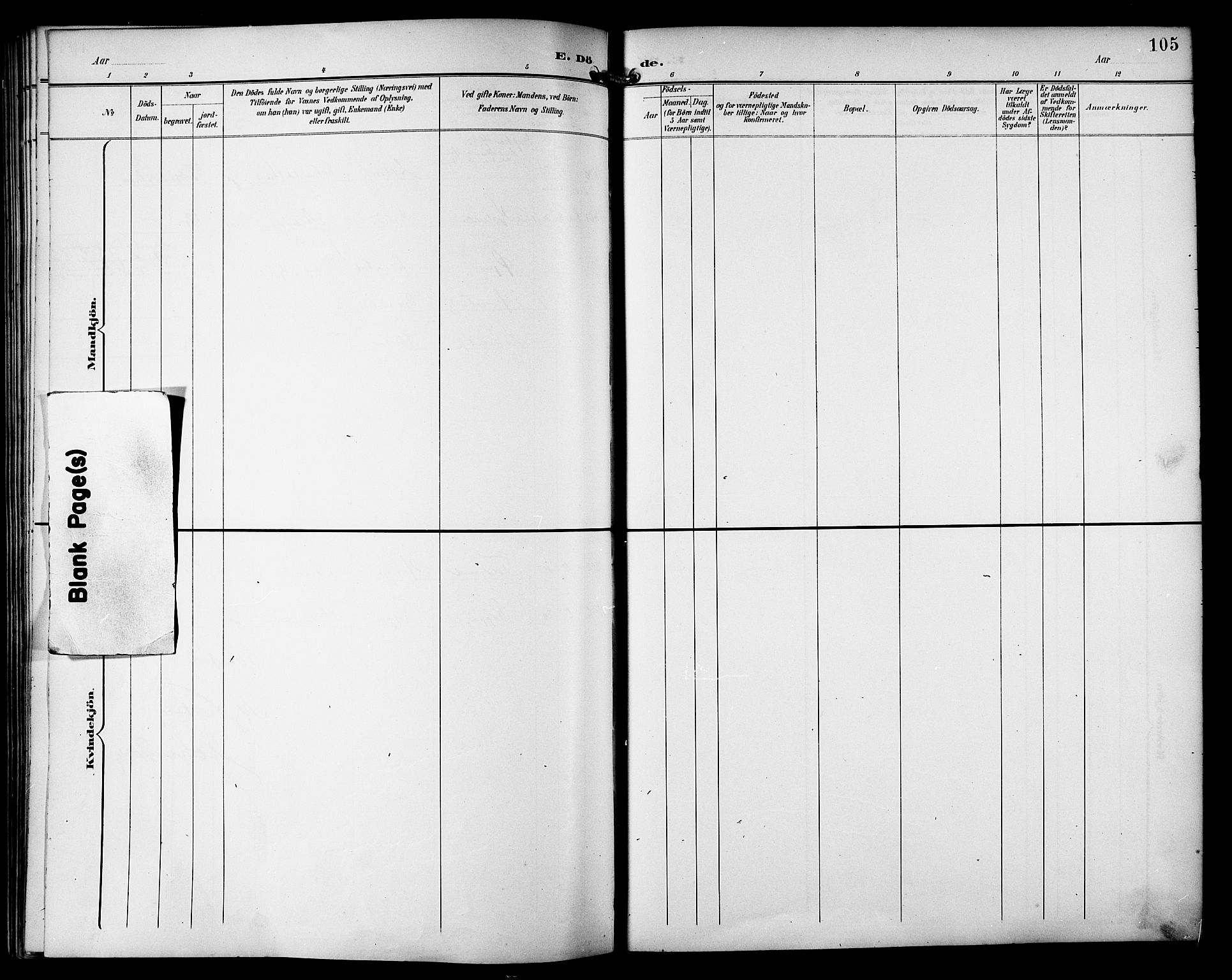 Ministerialprotokoller, klokkerbøker og fødselsregistre - Nordland, AV/SAT-A-1459/810/L0152: Parish register (official) no. 810A11, 1895-1899, p. 105