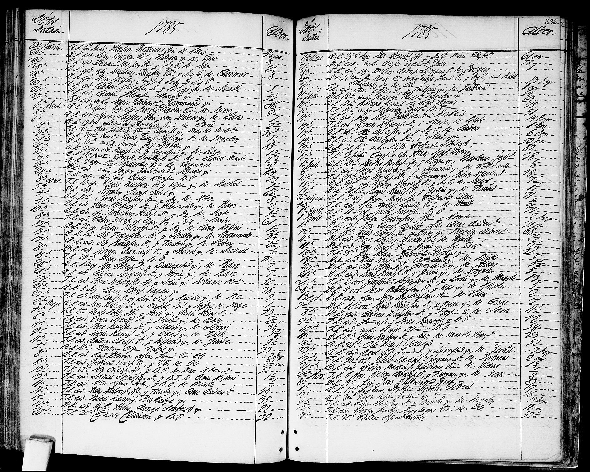 Asker prestekontor Kirkebøker, SAO/A-10256a/F/Fa/L0003: Parish register (official) no. I 3, 1767-1807, p. 236