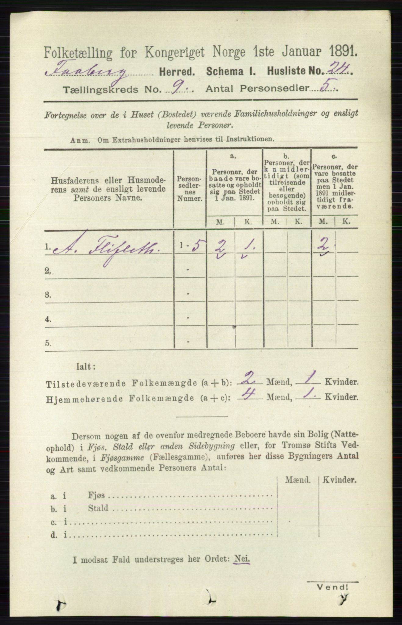 RA, 1891 census for 0524 Fåberg, 1891, p. 3872