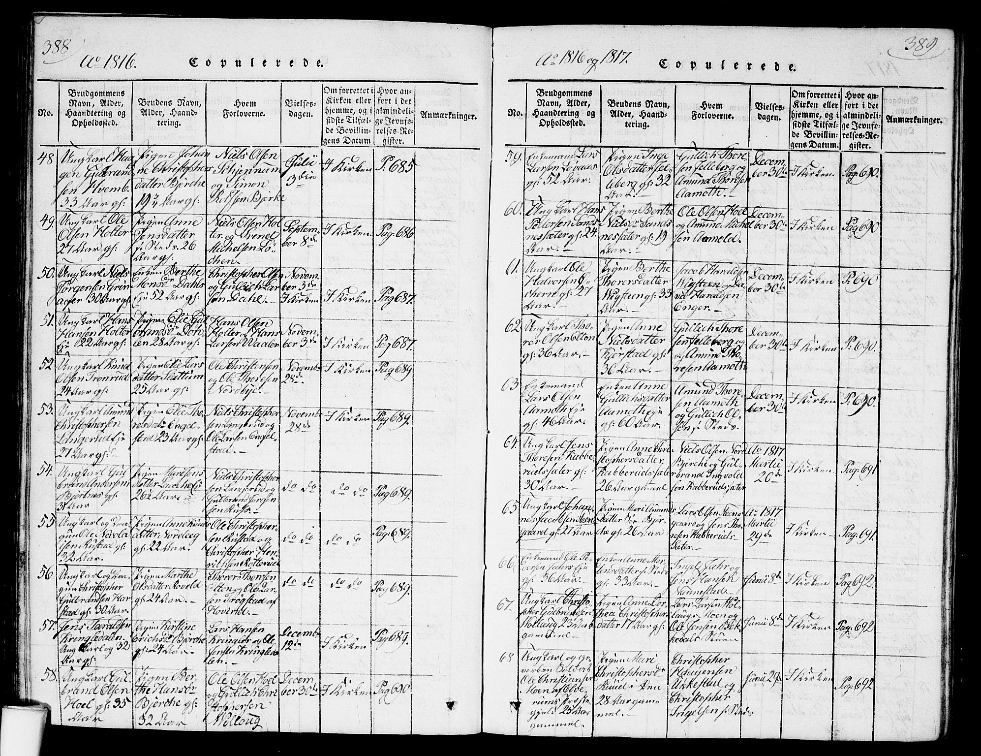 Nannestad prestekontor Kirkebøker, SAO/A-10414a/G/Ga/L0001: Parish register (copy) no. I 1, 1815-1839, p. 388-389