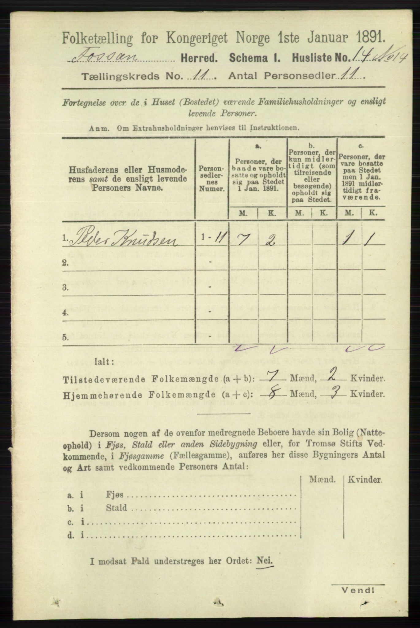 RA, 1891 census for 1129 Forsand, 1891, p. 1788