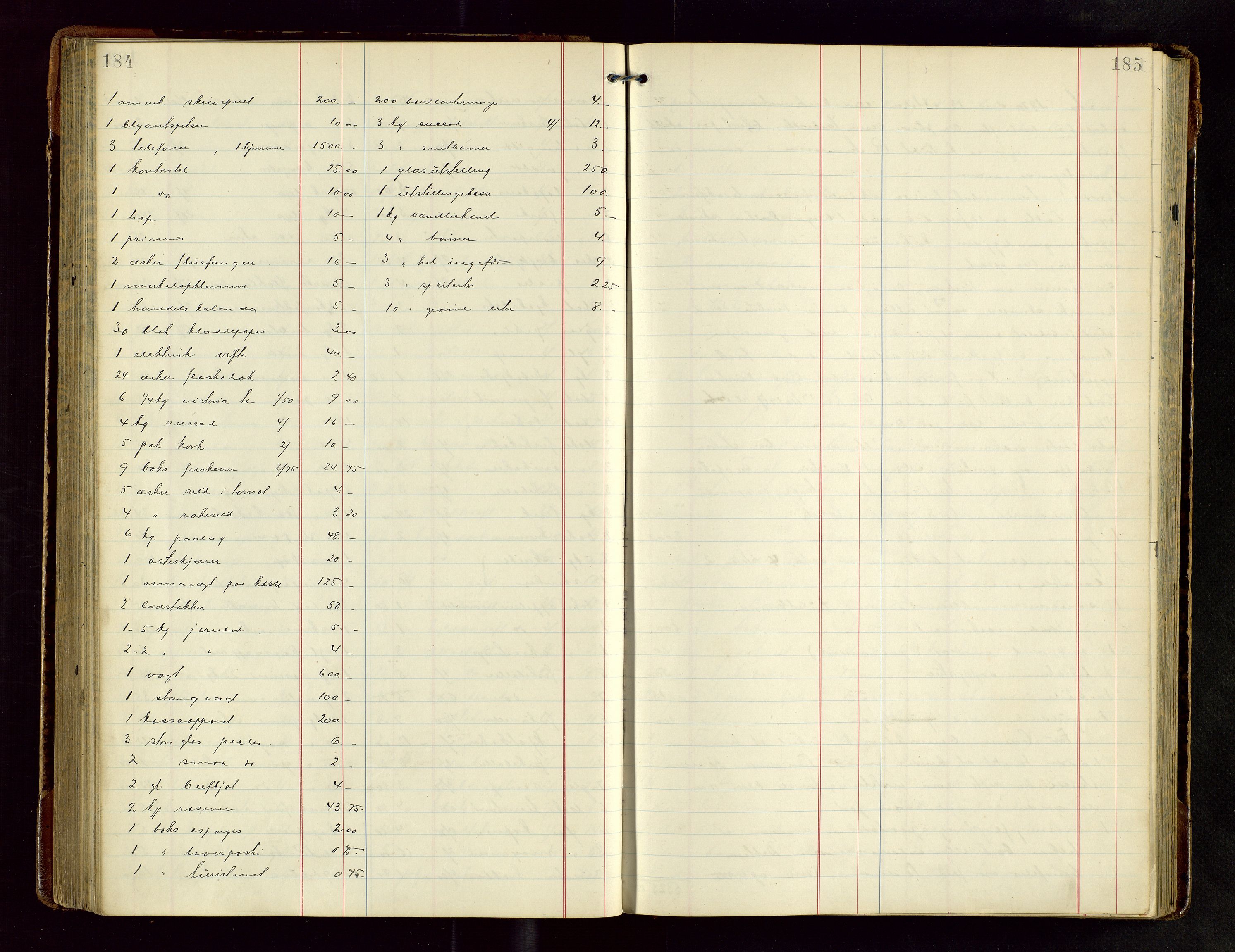 Haugesund tingrett, AV/SAST-A-101415/01/IV/IVB/L0004: Skifteregistreringsprotokoll, med register, 1914-1923, p. 184-185