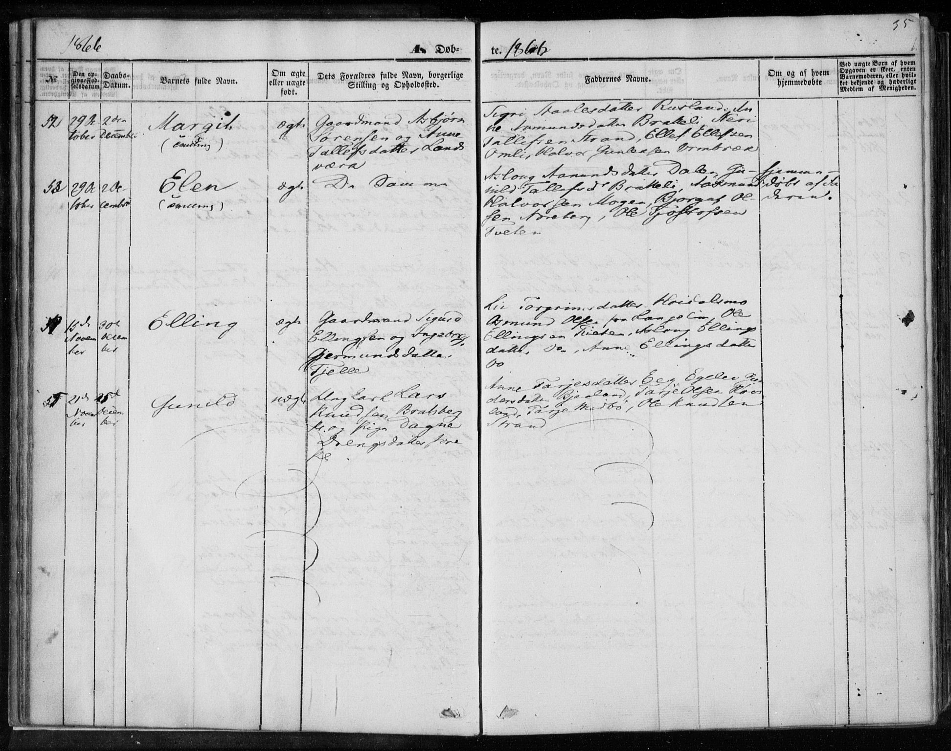 Lårdal kirkebøker, SAKO/A-284/F/Fa/L0006: Parish register (official) no. I 6, 1861-1886, p. 35