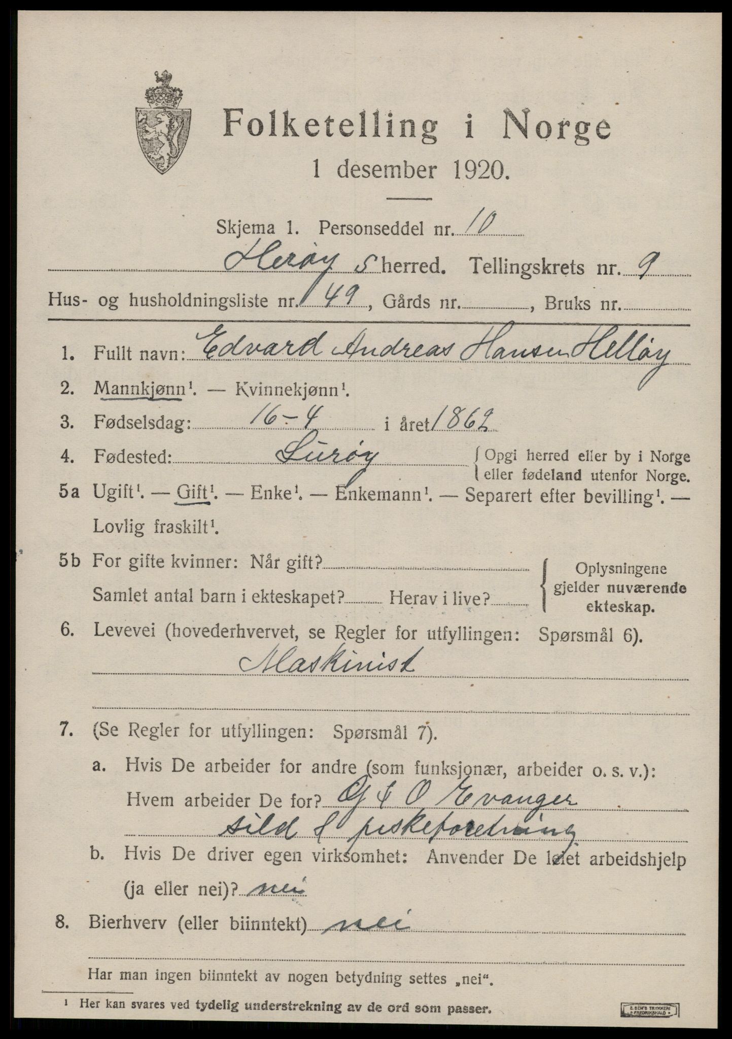 SAT, 1920 census for Herøy (MR), 1920, p. 6155