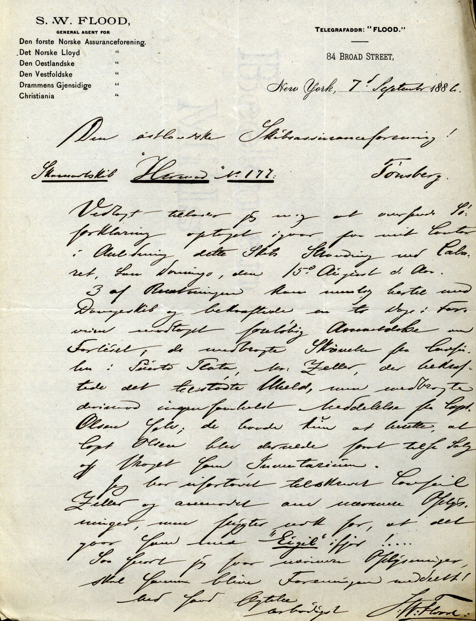 Pa 63 - Østlandske skibsassuranceforening, VEMU/A-1079/G/Ga/L0019/0012: Havaridokumenter / Activ, Ørnen, Hermod, Erato, Herman Lehmkuhl, 1886, p. 11