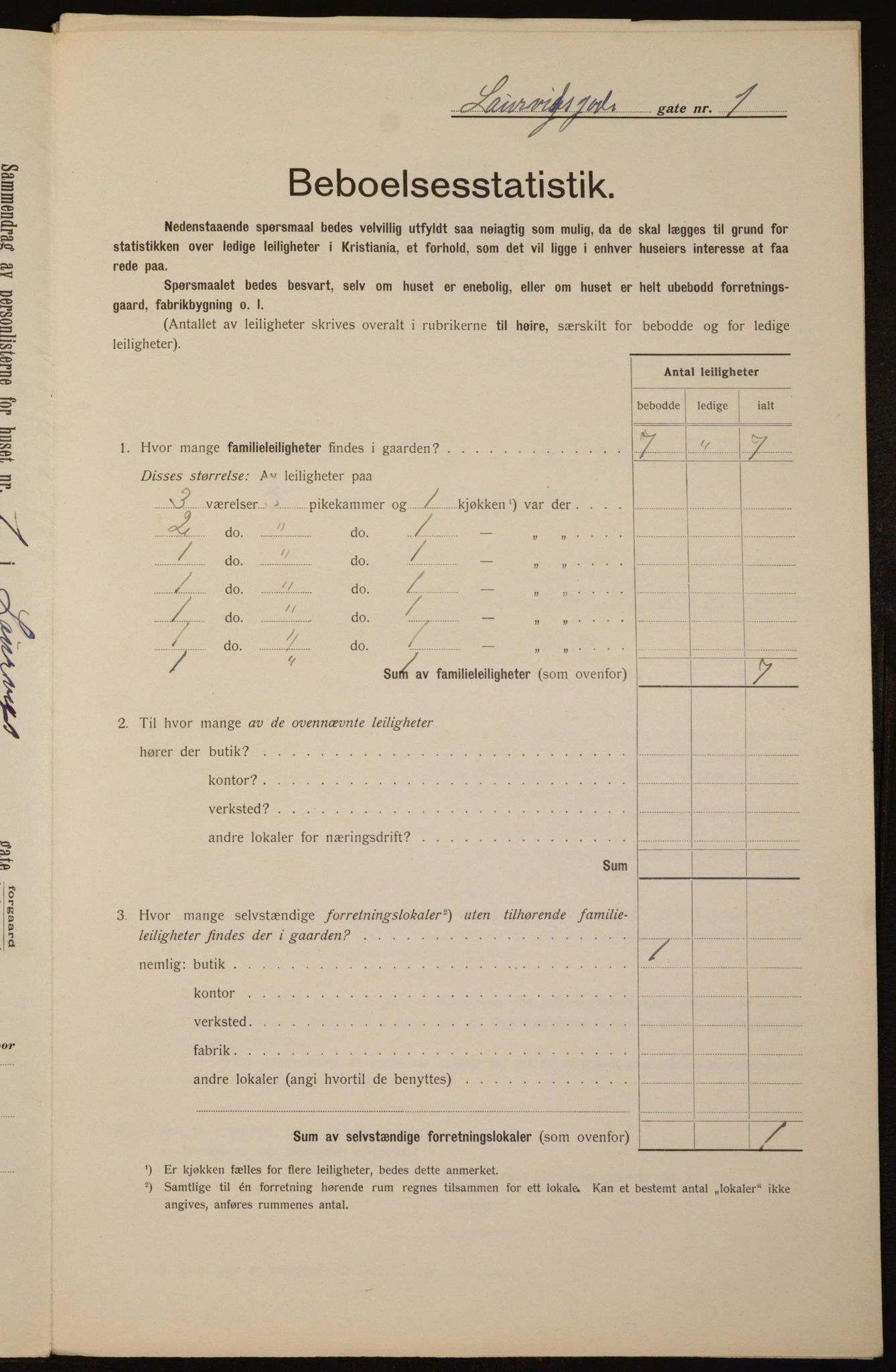 OBA, Municipal Census 1912 for Kristiania, 1912, p. 57410