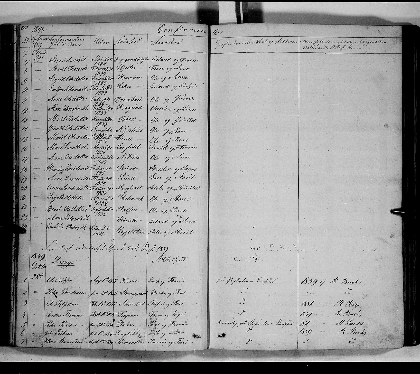 Lom prestekontor, AV/SAH-PREST-070/L/L0004: Parish register (copy) no. 4, 1845-1864, p. 212-213