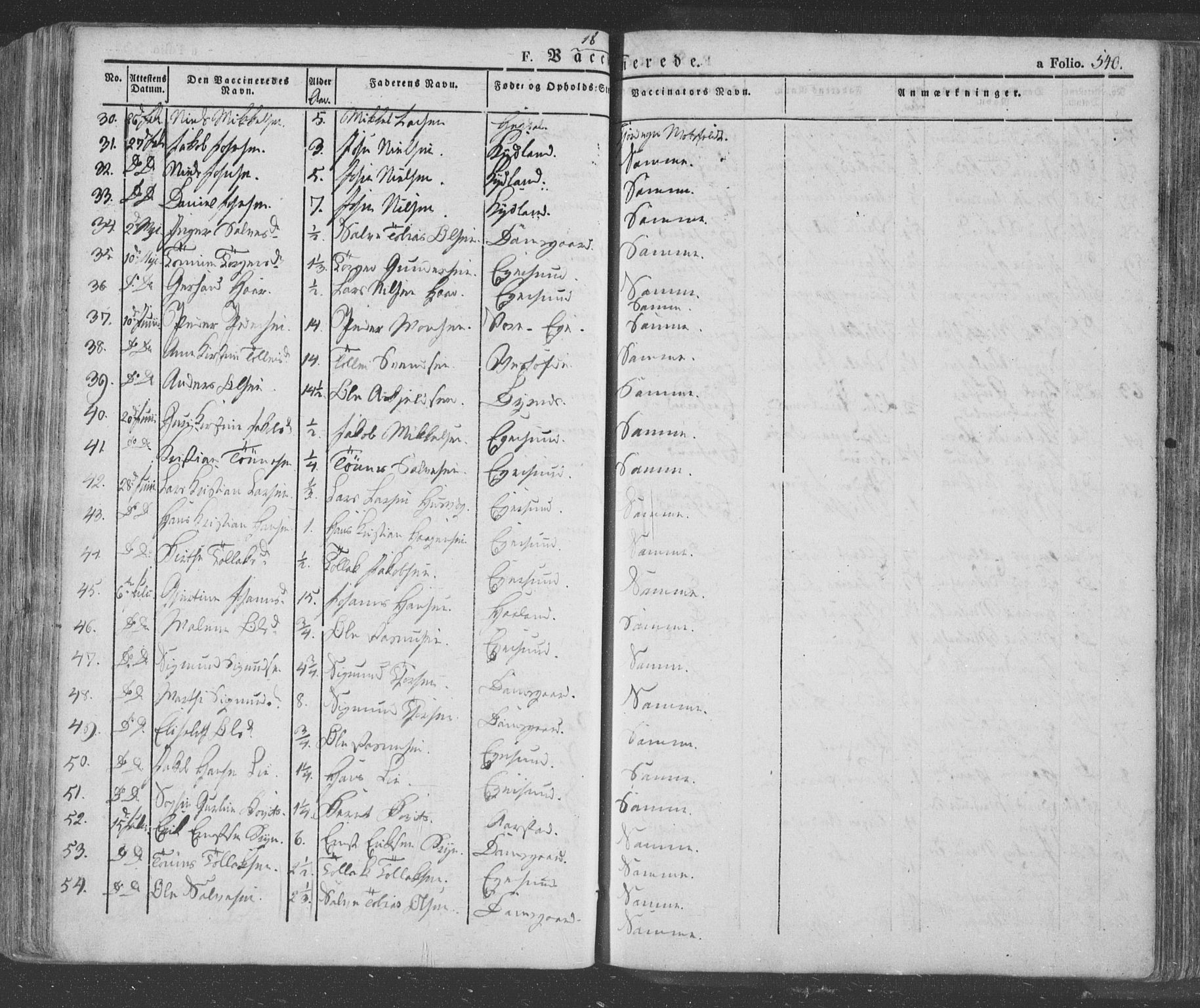 Eigersund sokneprestkontor, AV/SAST-A-101807/S08/L0009: Parish register (official) no. A 9, 1827-1850, p. 540