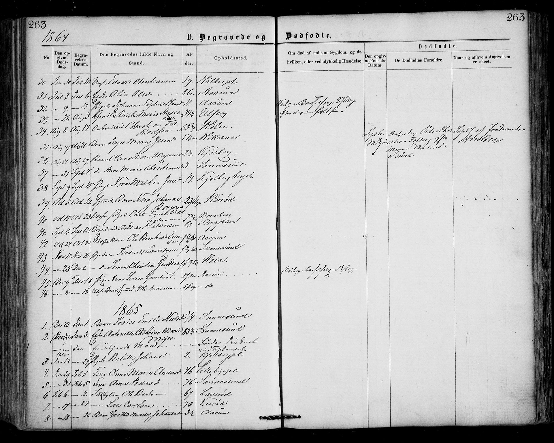 Borge prestekontor Kirkebøker, SAO/A-10903/F/Fa/L0006: Parish register (official) no. I 6, 1861-1874, p. 263
