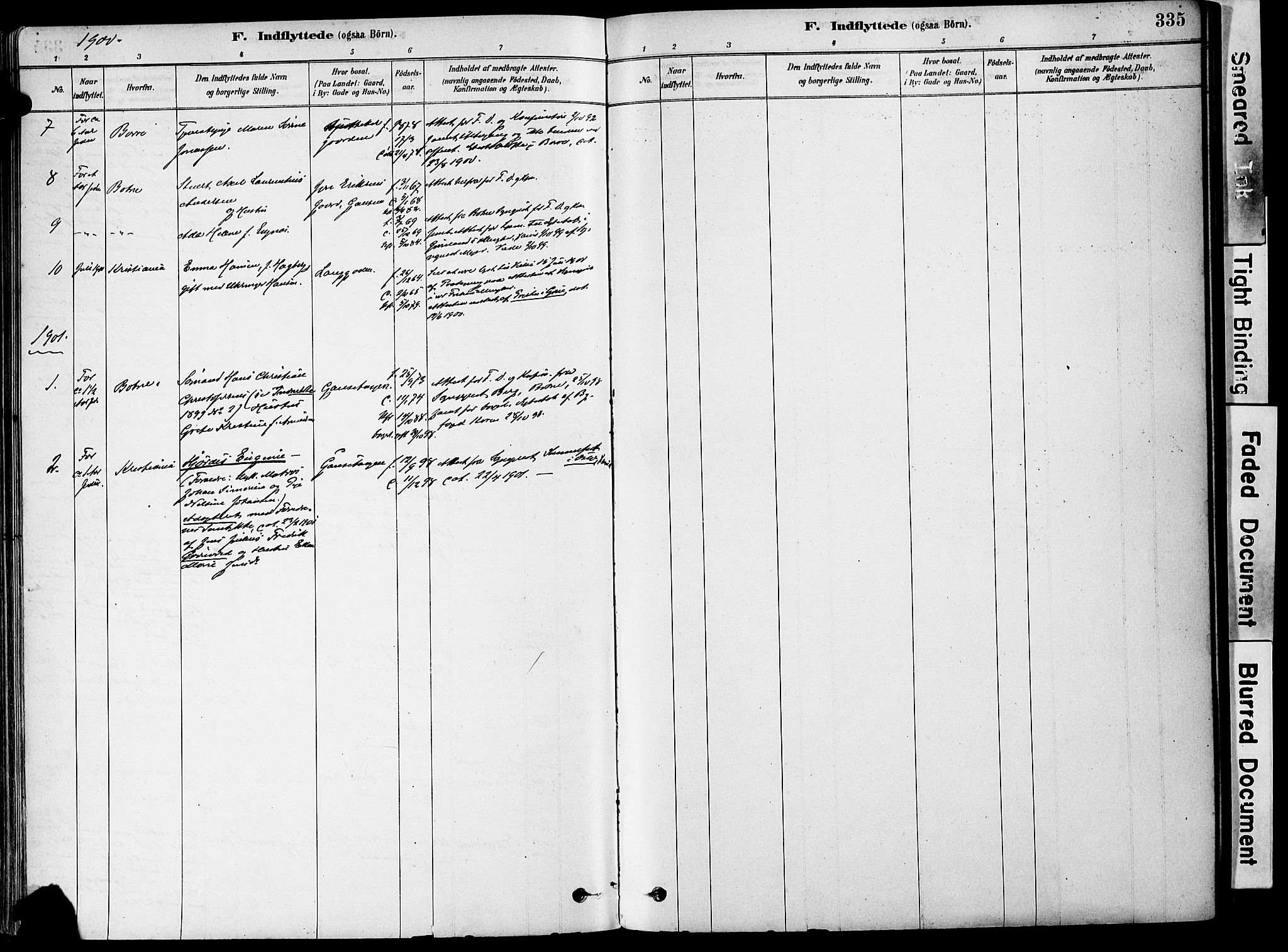 Holmestrand kirkebøker, AV/SAKO-A-346/F/Fa/L0004: Parish register (official) no. 4, 1880-1901, p. 335