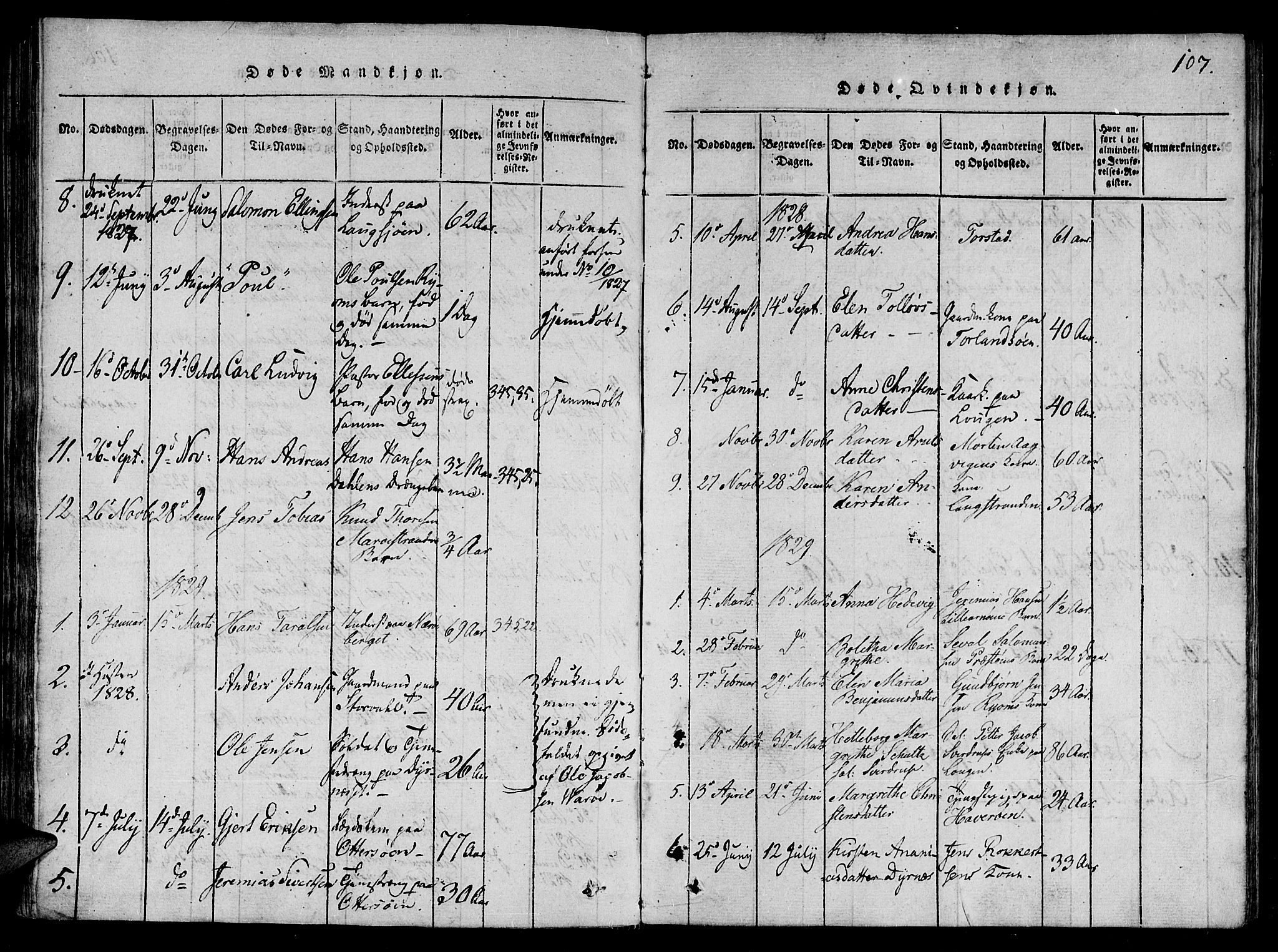 Ministerialprotokoller, klokkerbøker og fødselsregistre - Nord-Trøndelag, SAT/A-1458/784/L0667: Parish register (official) no. 784A03 /1, 1816-1829, p. 107