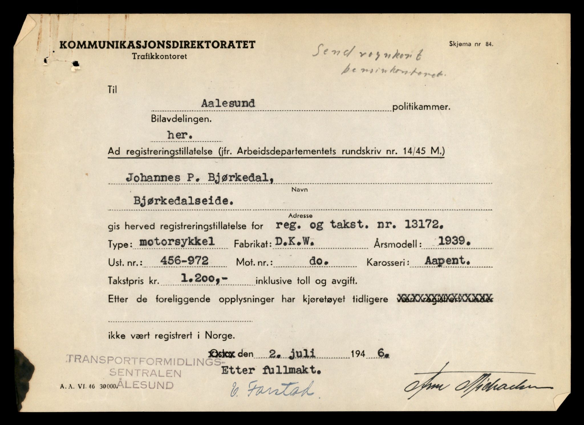 Møre og Romsdal vegkontor - Ålesund trafikkstasjon, AV/SAT-A-4099/F/Fe/L0042: Registreringskort for kjøretøy T 13906 - T 14079, 1927-1998, p. 791