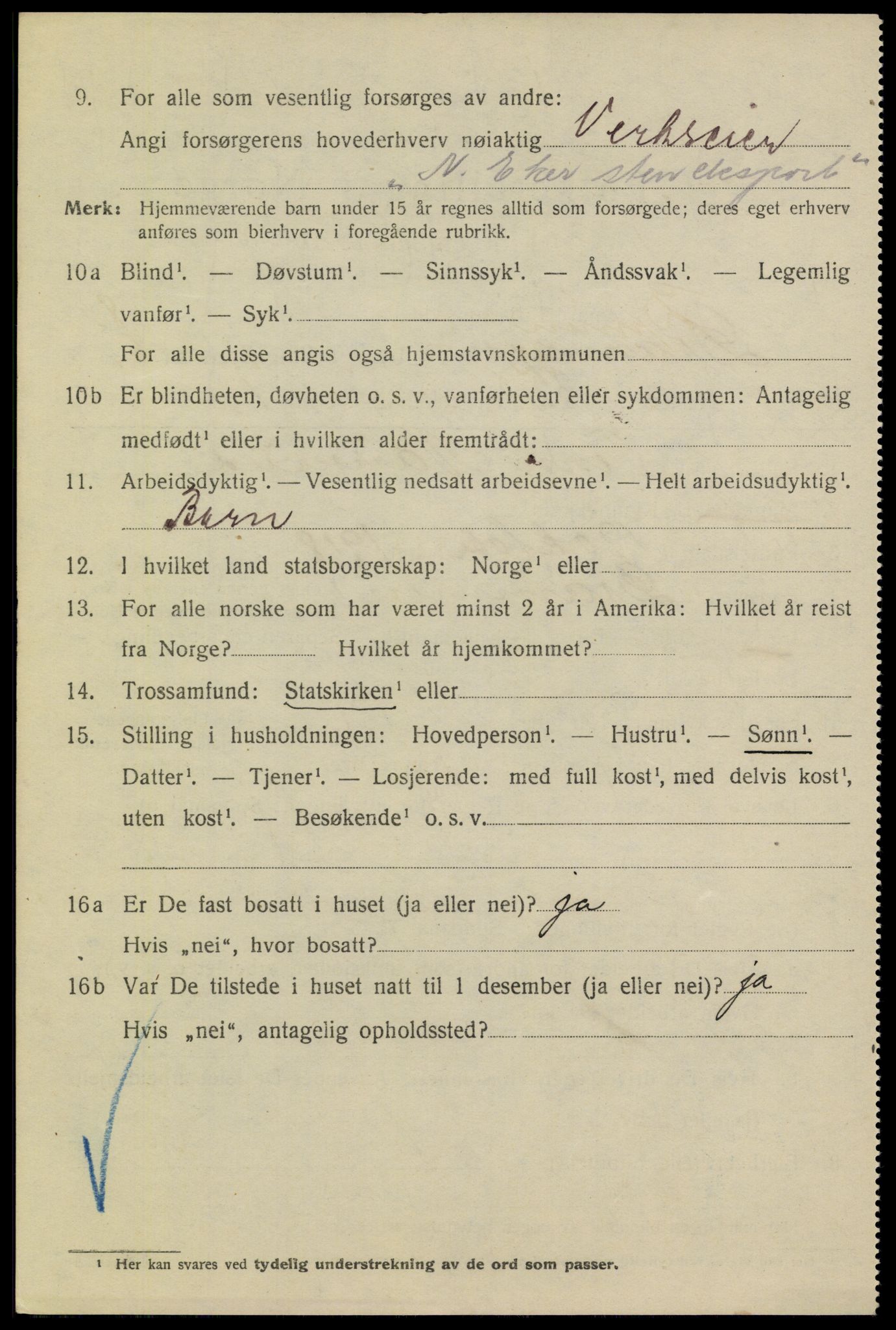 SAKO, 1920 census for Drammen, 1920, p. 54166