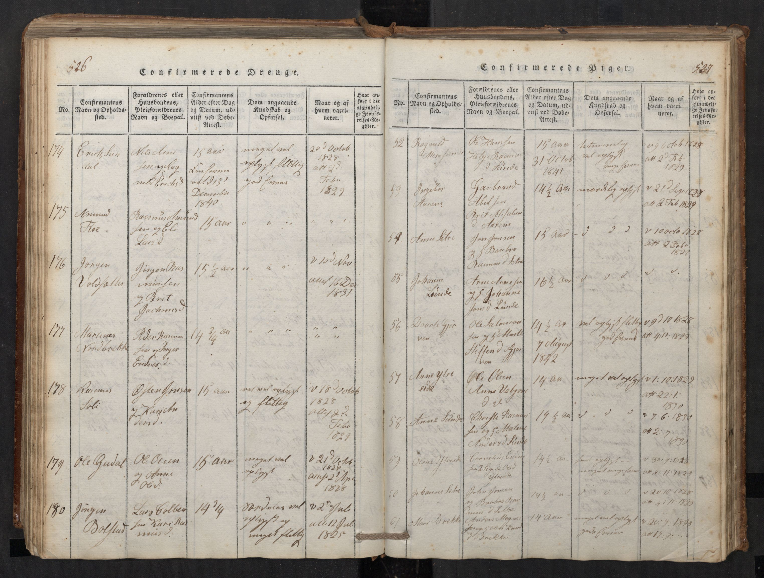 Stryn Sokneprestembete, SAB/A-82501: Parish register (copy) no. A 1, 1816-1844, p. 526-527