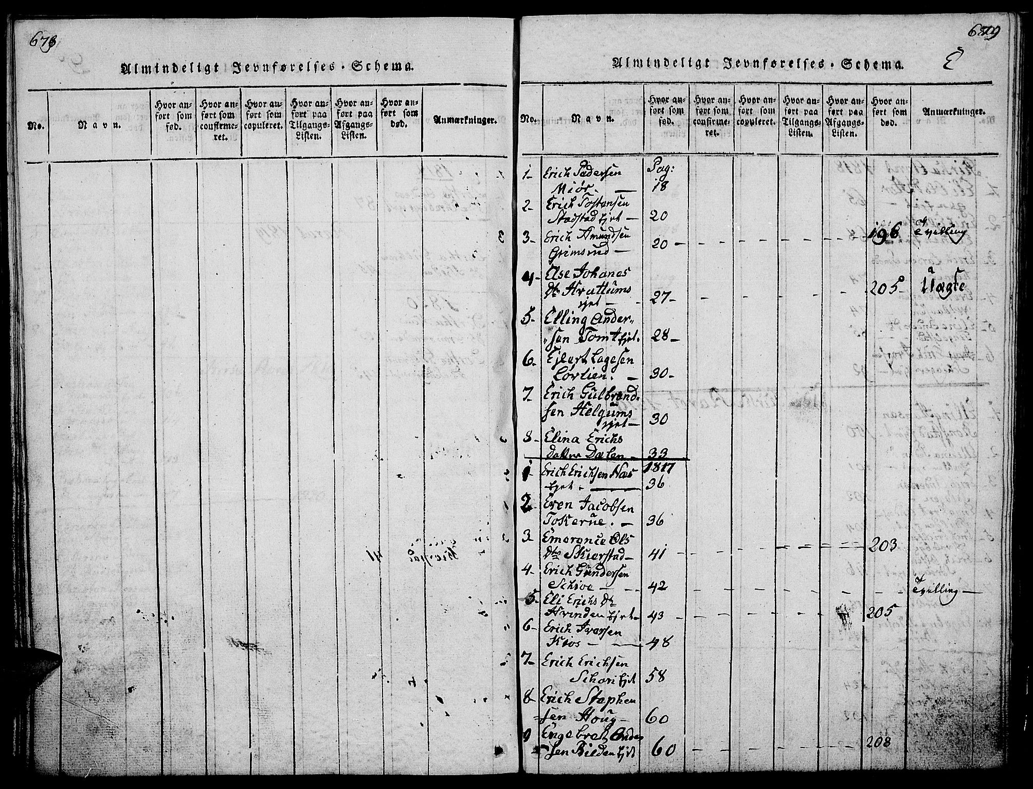 Gran prestekontor, AV/SAH-PREST-112/H/Ha/Hab/L0001: Parish register (copy) no. 1, 1815-1824, p. 678-679