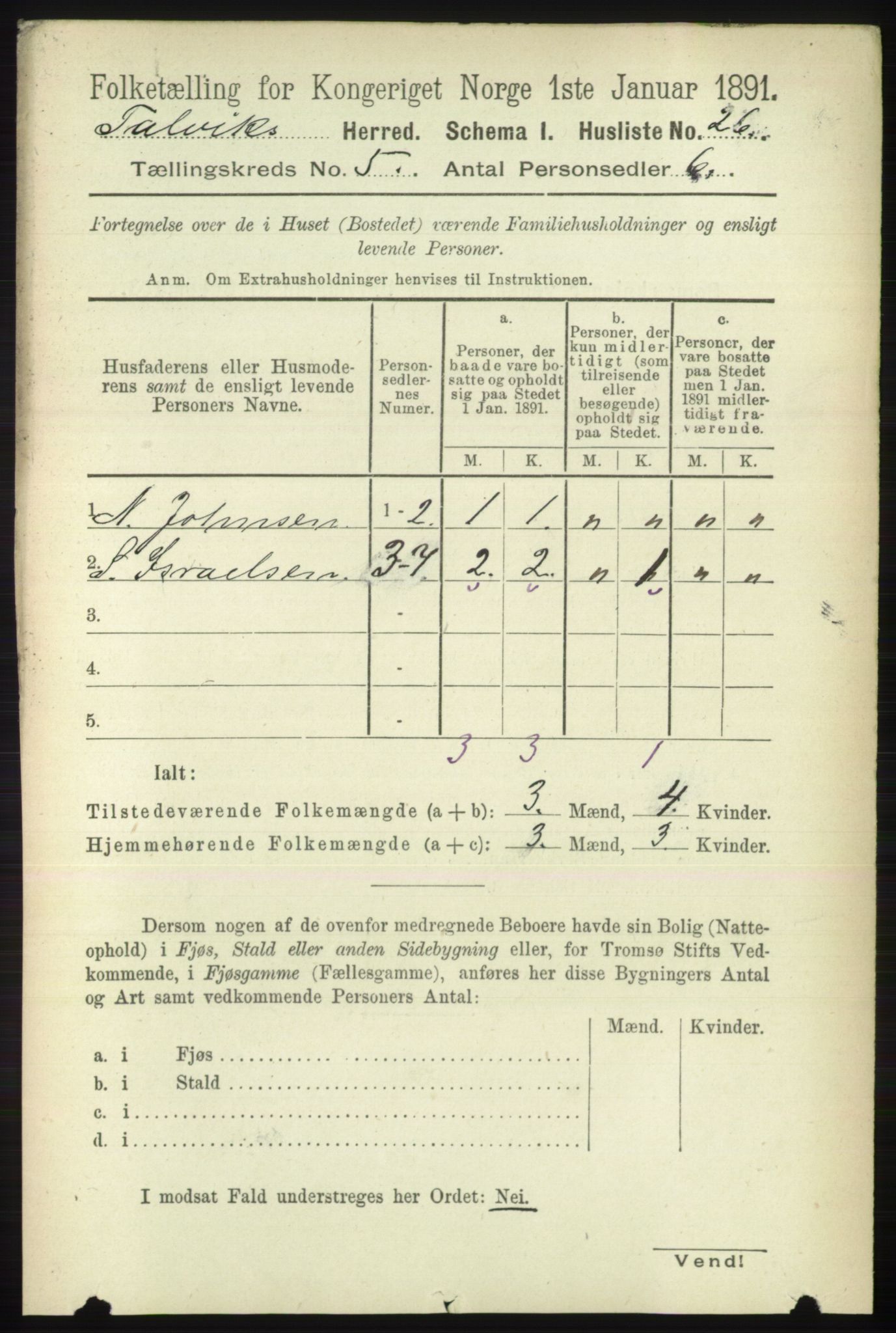 RA, 1891 census for 2013 Talvik, 1891, p. 1334