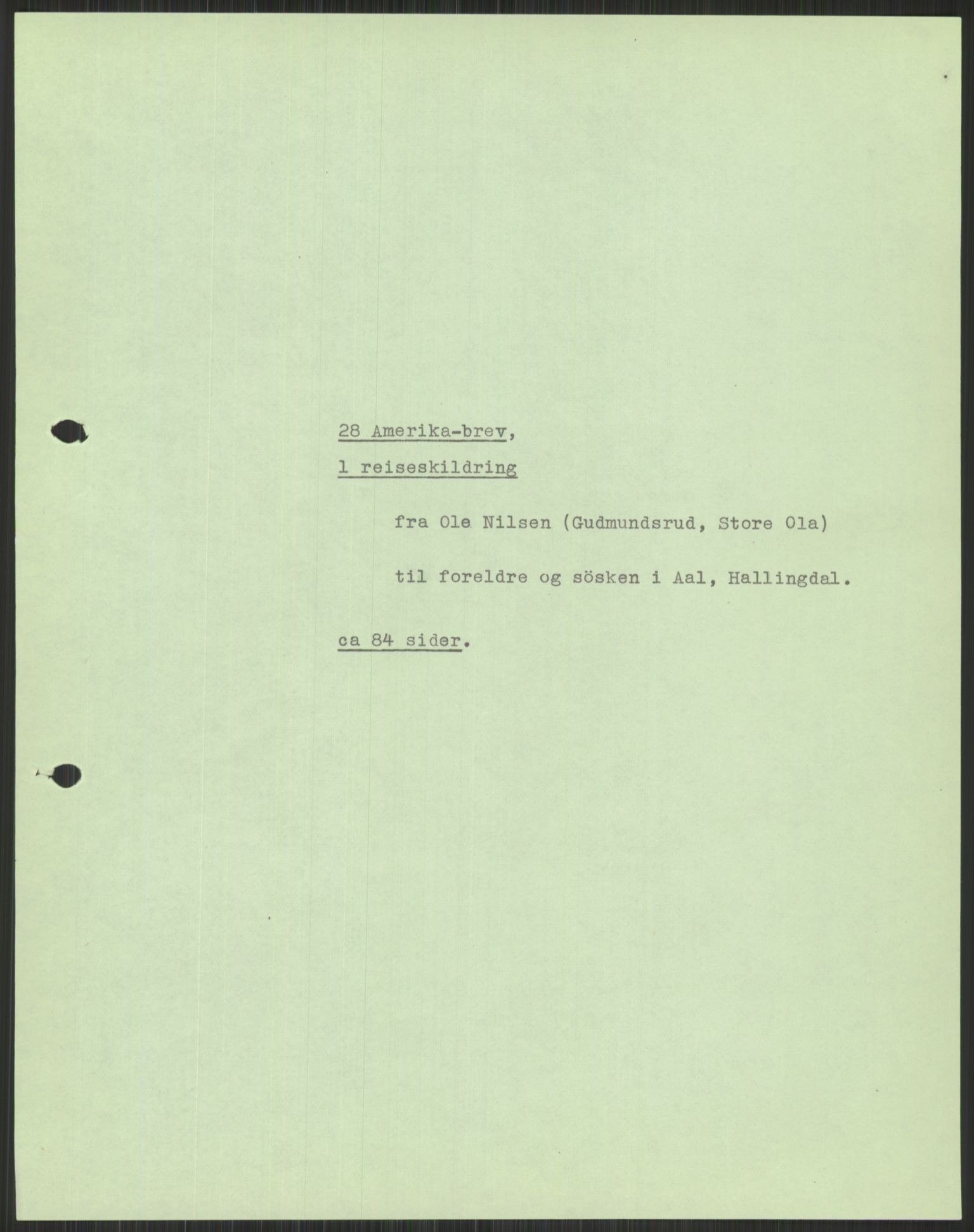 Samlinger til kildeutgivelse, Amerikabrevene, AV/RA-EA-4057/F/L0037: Arne Odd Johnsens amerikabrevsamling I, 1855-1900, p. 329