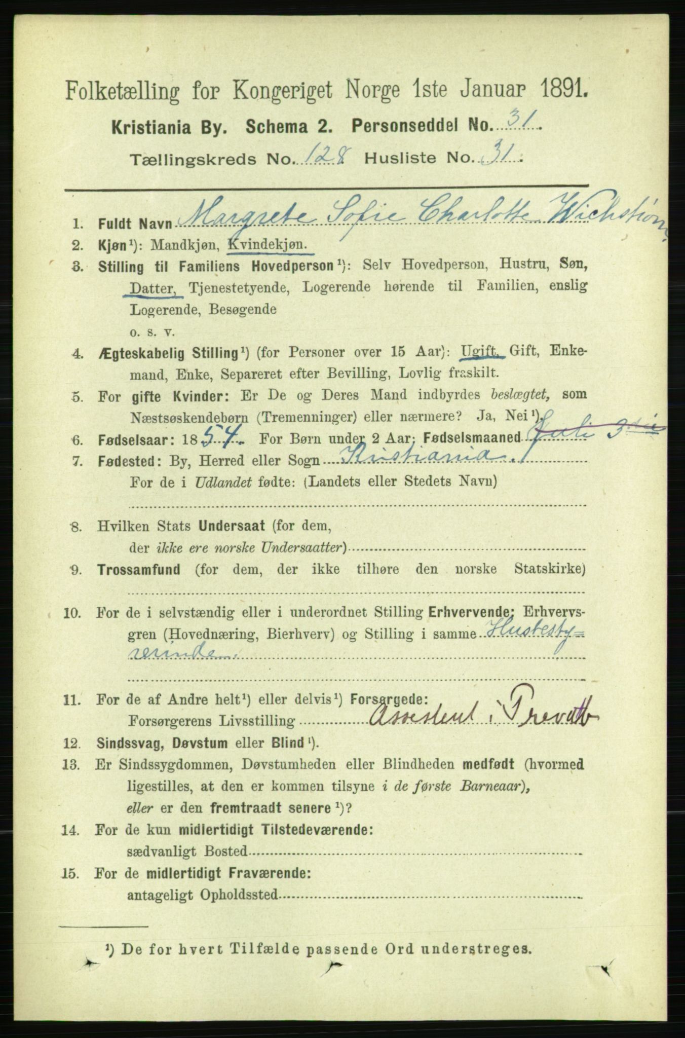 RA, 1891 census for 0301 Kristiania, 1891, p. 69166