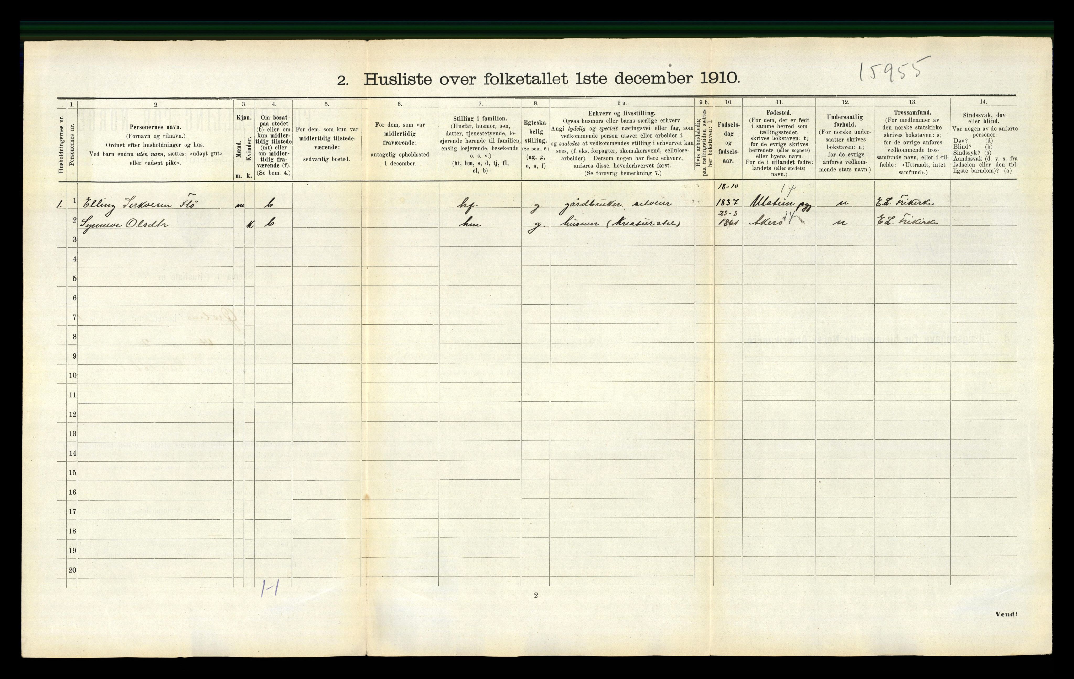 RA, 1910 census for Ørsta, 1910, p. 127