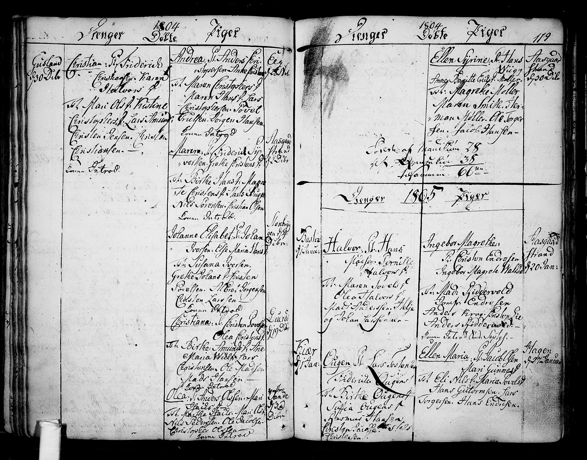 Borre kirkebøker, AV/SAKO-A-338/F/Fa/L0002: Parish register (official) no. I 2, 1752-1806, p. 119