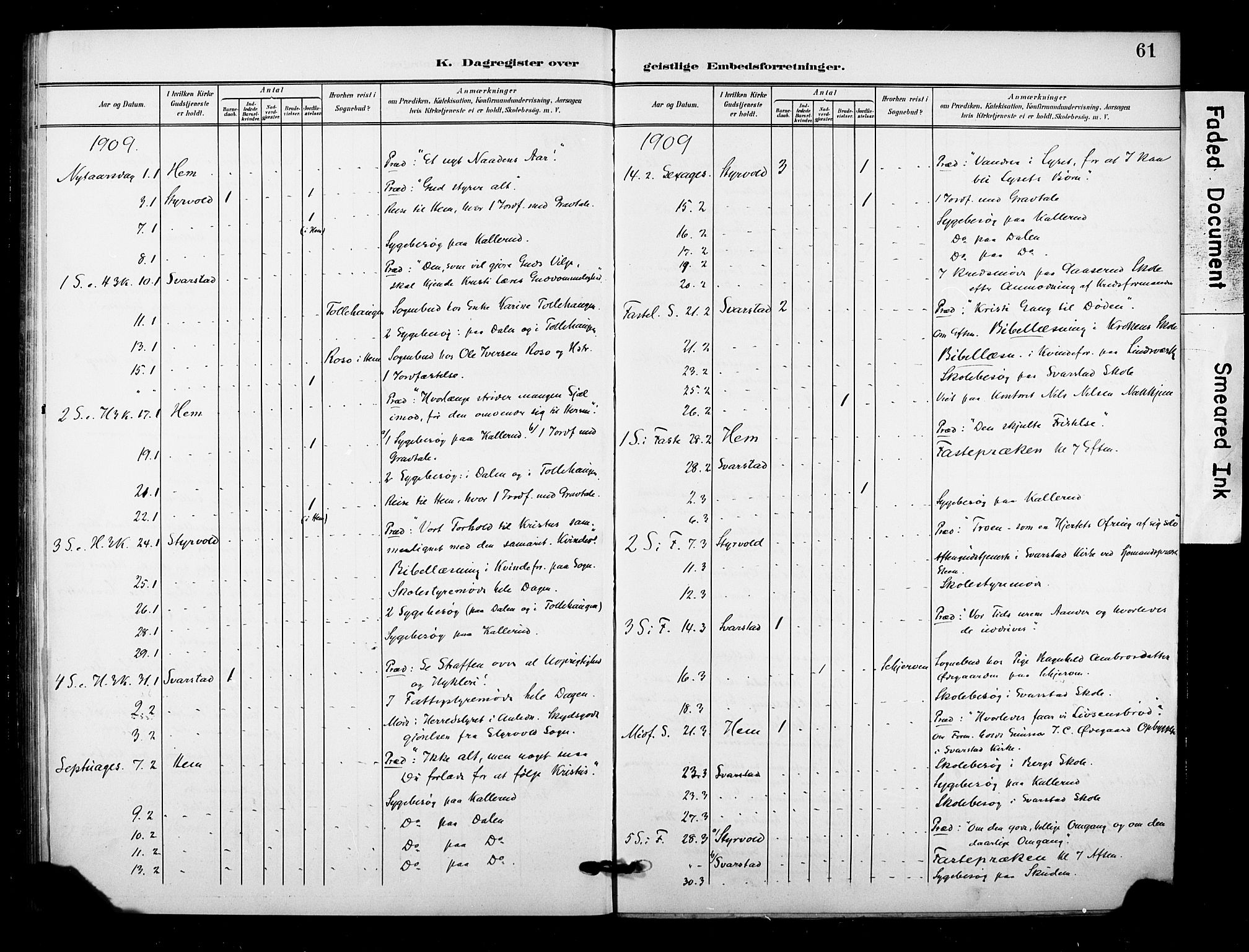 Lardal kirkebøker, AV/SAKO-A-350/F/Fb/L0002: Parish register (official) no. II 2, 1903-1911, p. 61