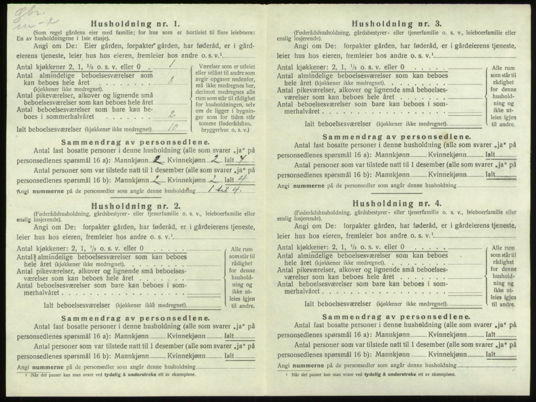 SAB, 1920 census for Innvik, 1920, p. 379