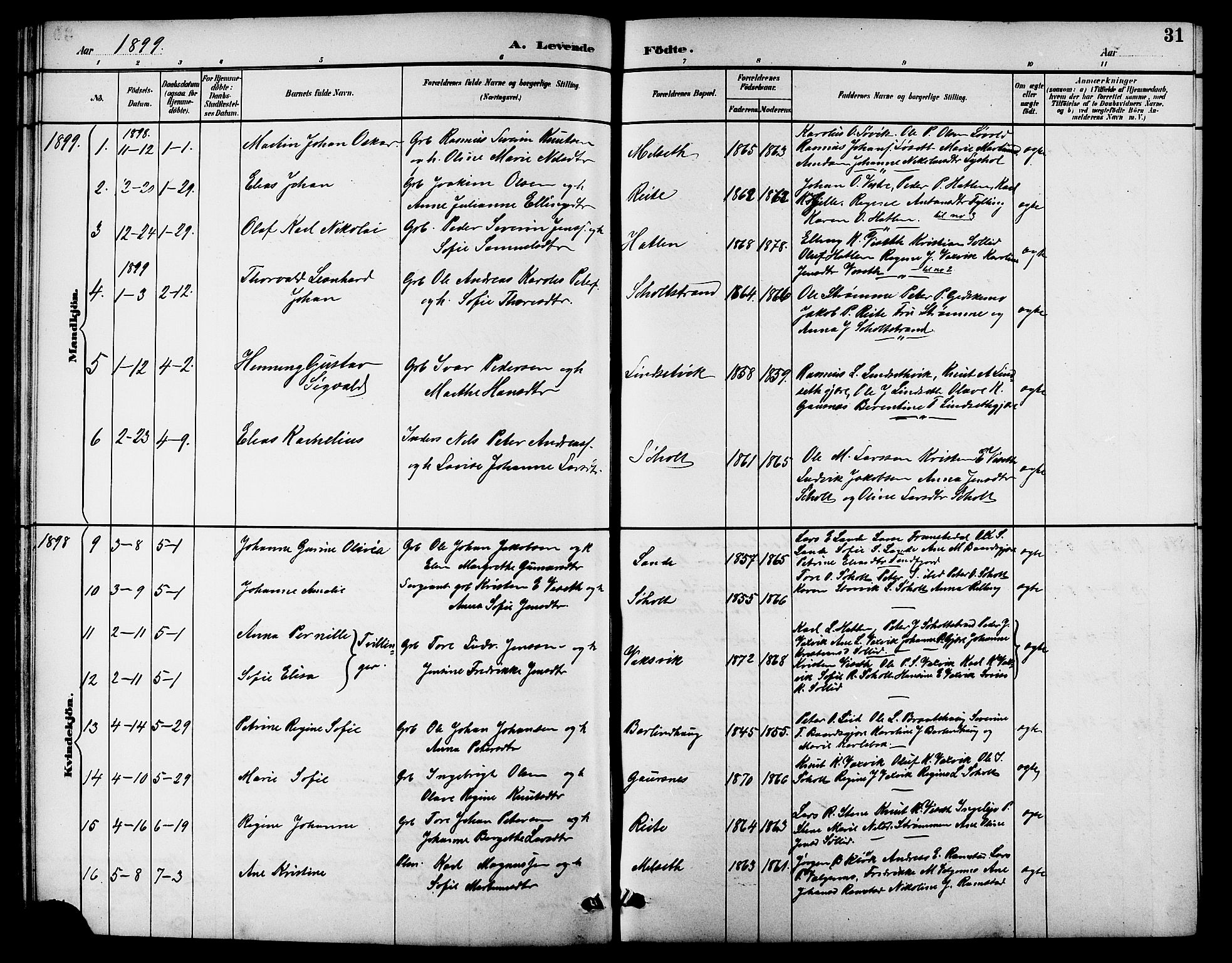 Ministerialprotokoller, klokkerbøker og fødselsregistre - Møre og Romsdal, AV/SAT-A-1454/522/L0327: Parish register (copy) no. 522C06, 1890-1915, p. 31