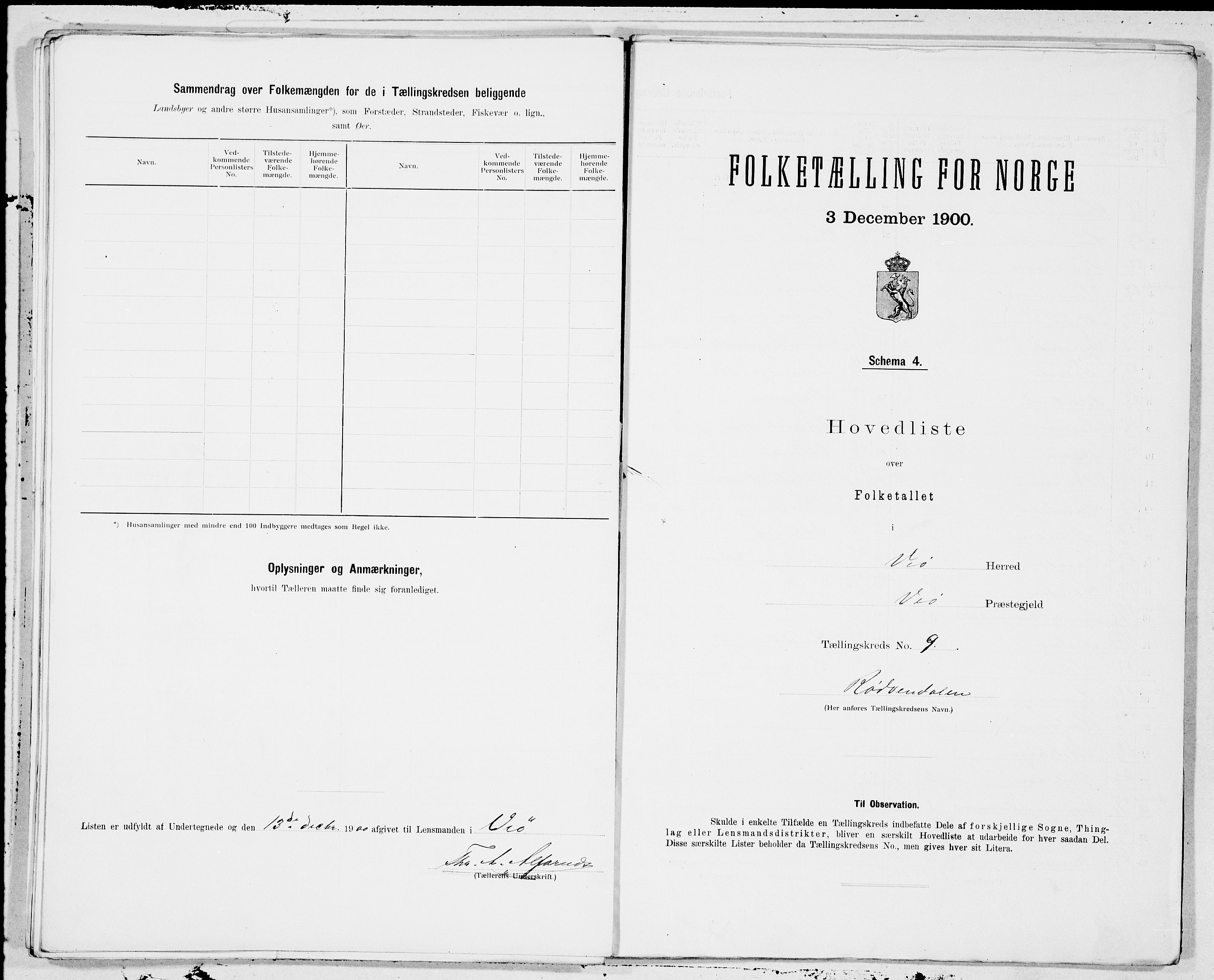 SAT, 1900 census for Veøy, 1900, p. 18