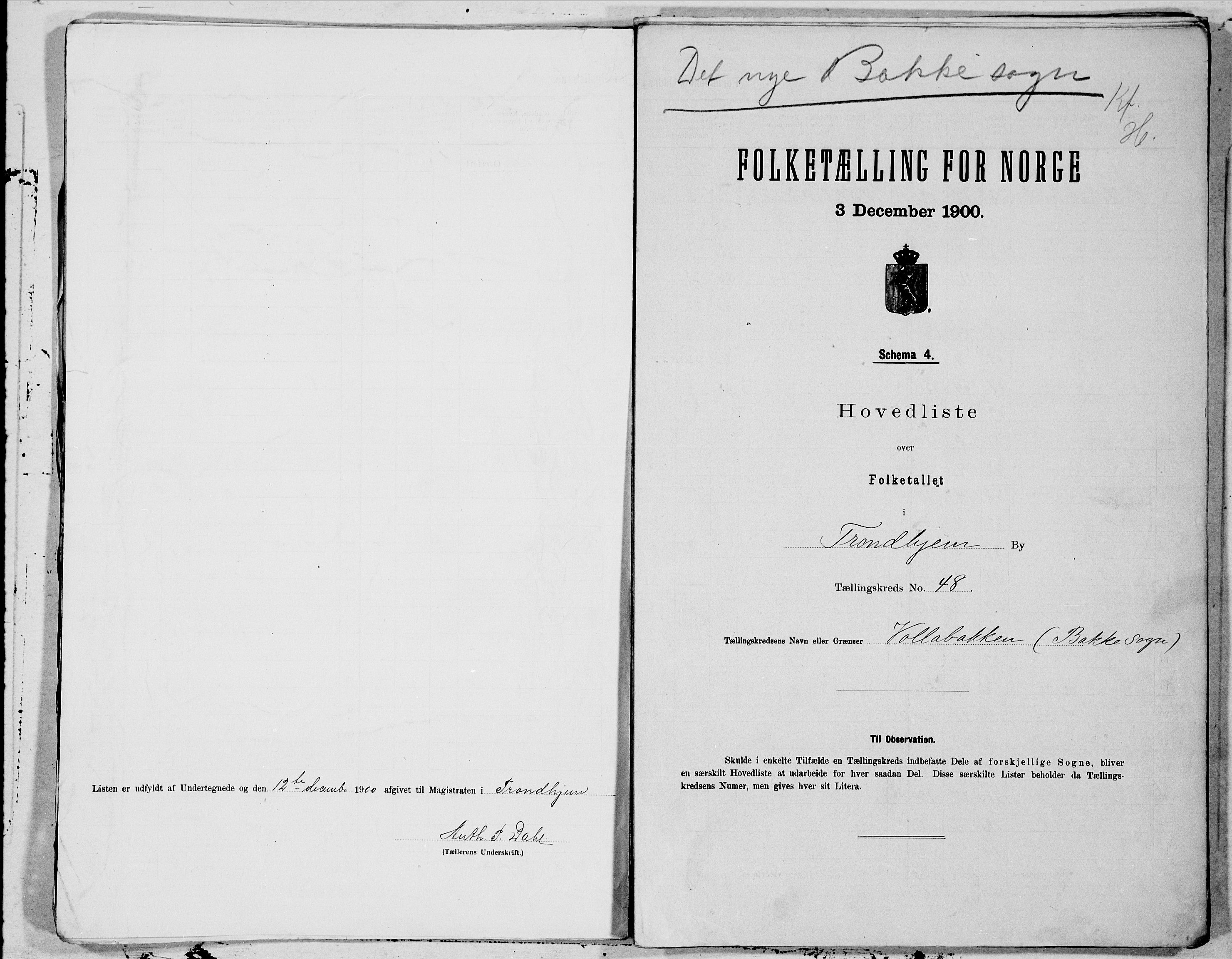 SAT, 1900 census for Trondheim, 1900, p. 95