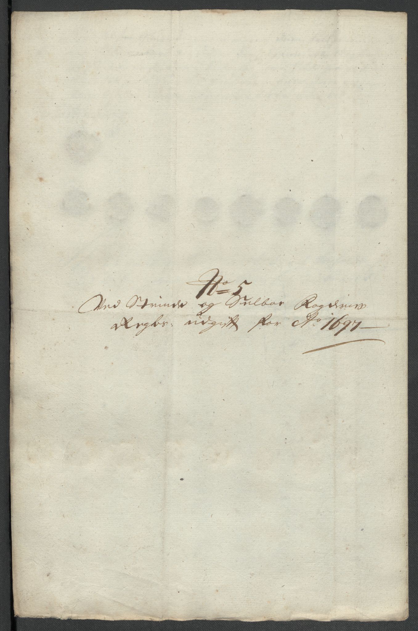 Rentekammeret inntil 1814, Reviderte regnskaper, Fogderegnskap, AV/RA-EA-4092/R61/L4106: Fogderegnskap Strinda og Selbu, 1696-1697, p. 275