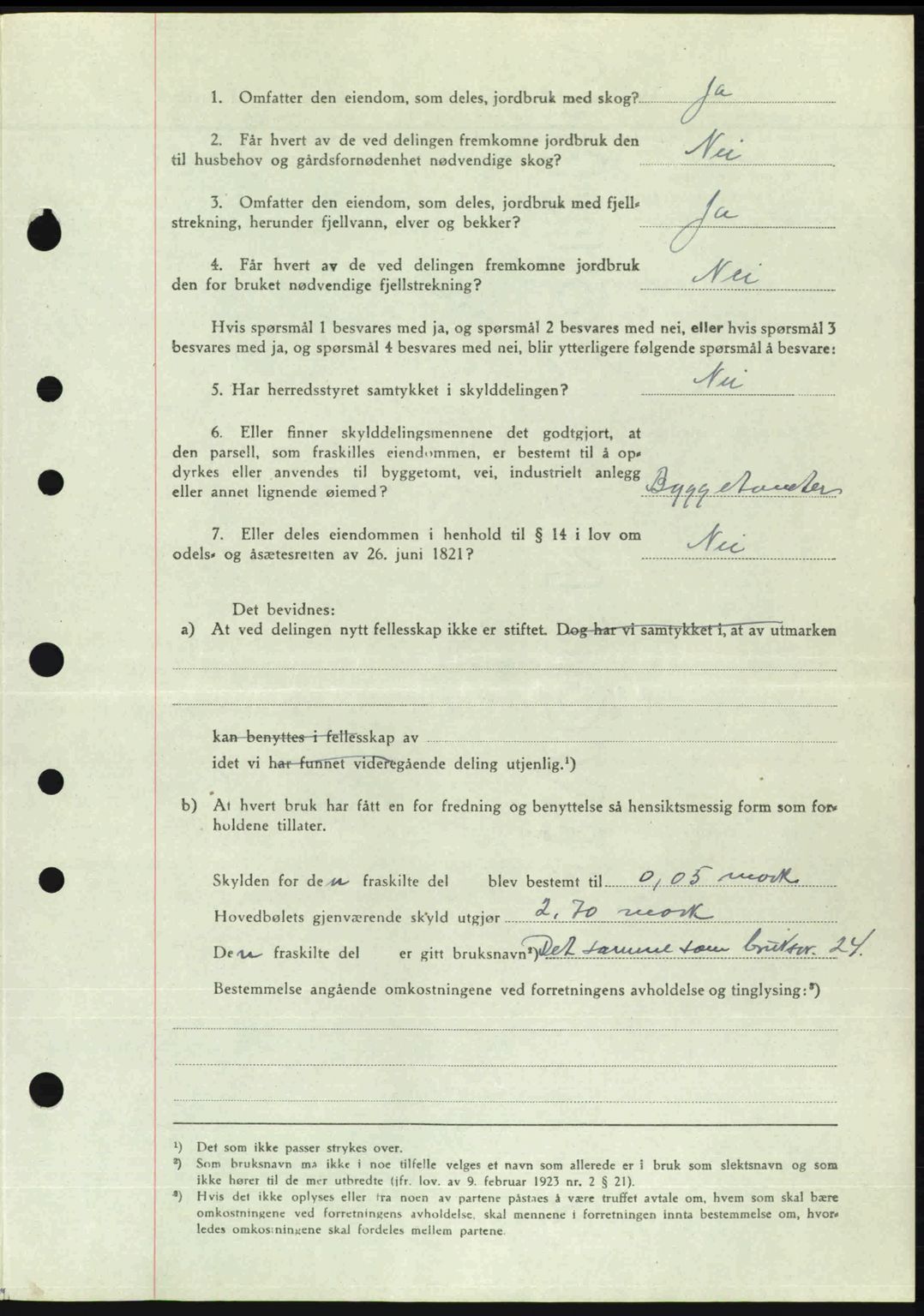 Romsdal sorenskriveri, SAT/A-4149/1/2/2C: Mortgage book no. A19, 1946-1946, Diary no: : 244/1946