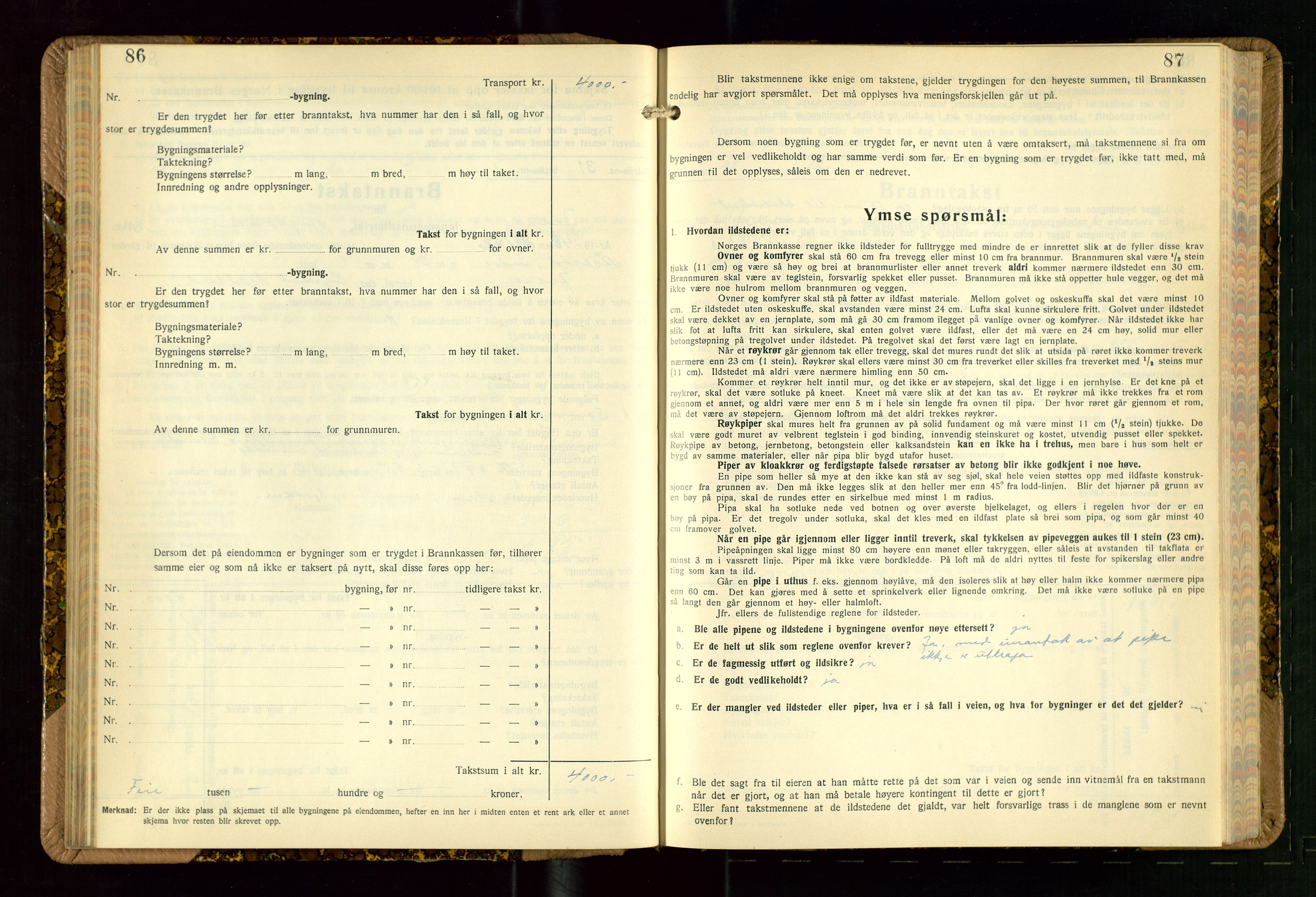 Jelsa lensmannskontor, AV/SAST-A-100360/Gob/L0003: "Branntakstprotokoll", 1942-1955, p. 86-87