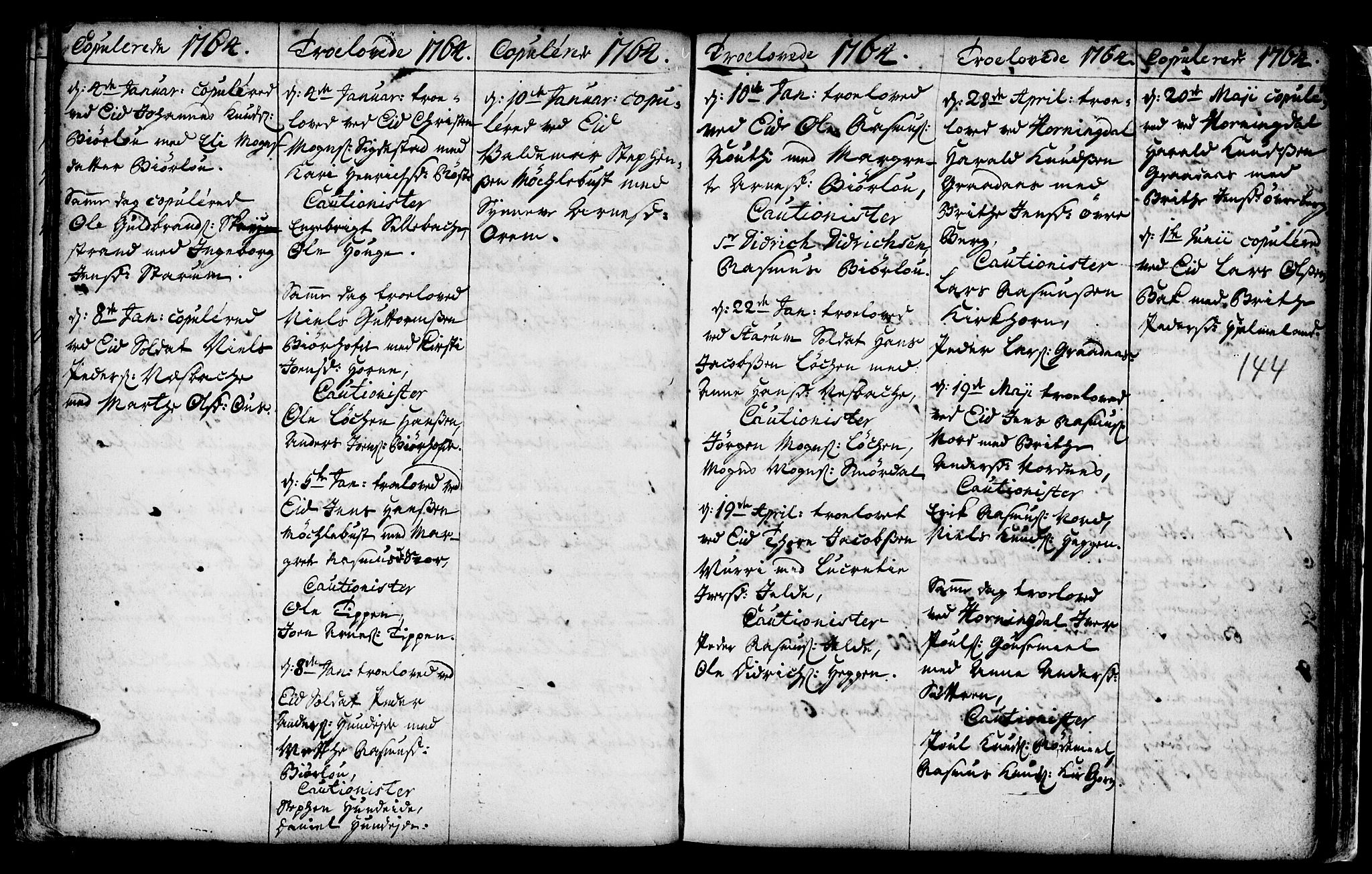 Eid sokneprestembete, AV/SAB-A-82301/H/Haa/Haaa/L0002: Parish register (official) no. A 2, 1741-1769, p. 144