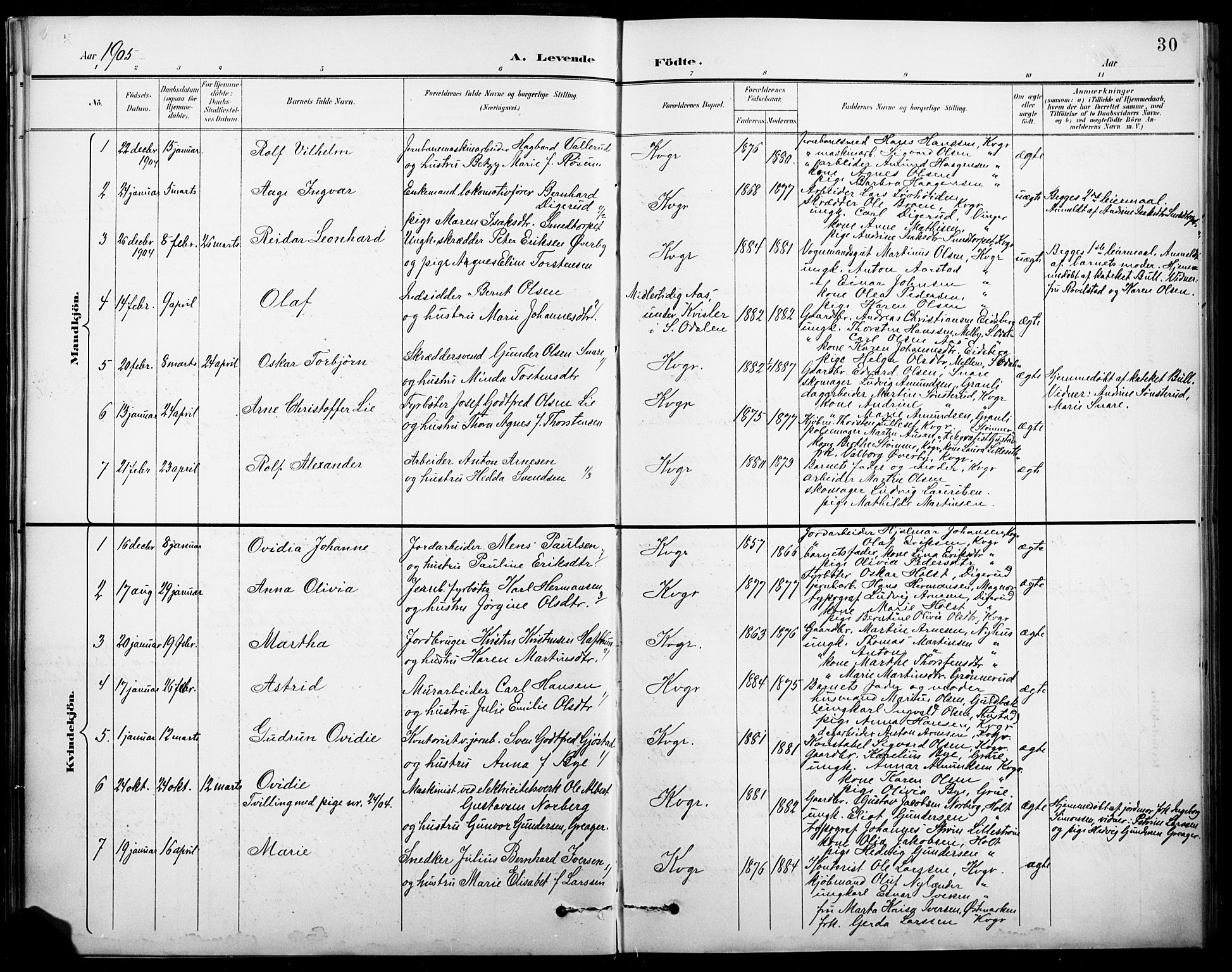 Vinger prestekontor, AV/SAH-PREST-024/H/Ha/Hab/L0005: Parish register (copy) no. 5, 1895-1920, p. 30