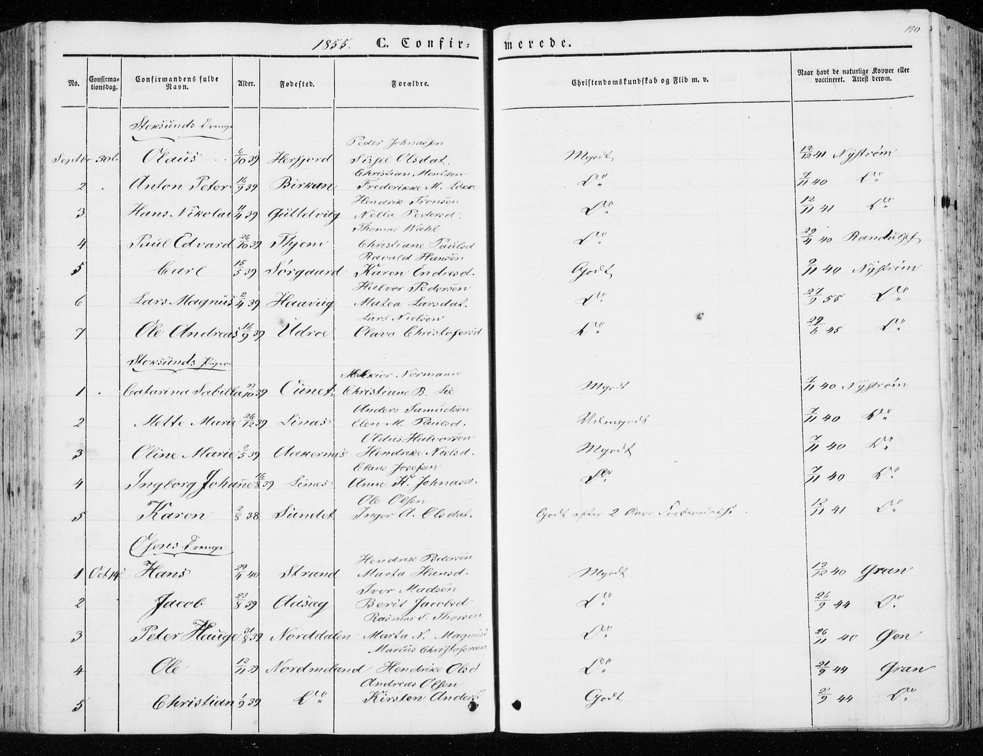 Ministerialprotokoller, klokkerbøker og fødselsregistre - Sør-Trøndelag, SAT/A-1456/657/L0704: Parish register (official) no. 657A05, 1846-1857, p. 150