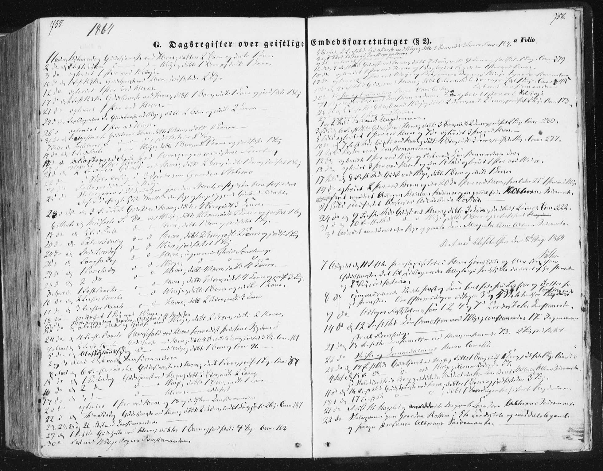 Ministerialprotokoller, klokkerbøker og fødselsregistre - Sør-Trøndelag, SAT/A-1456/630/L0494: Parish register (official) no. 630A07, 1852-1868, p. 755-756