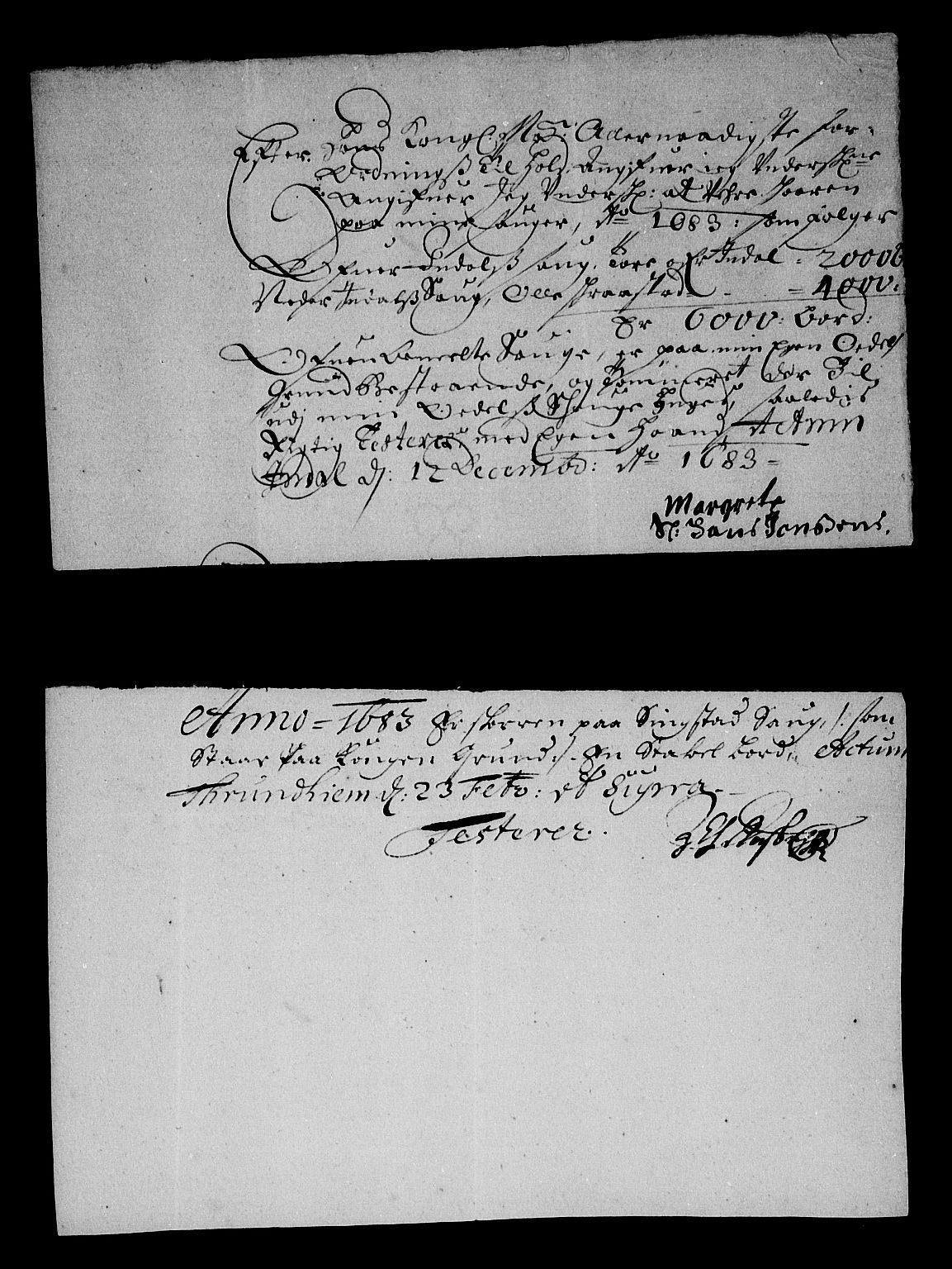 Rentekammeret inntil 1814, Reviderte regnskaper, Stiftamtstueregnskaper, Trondheim stiftamt og Nordland amt, AV/RA-EA-6044/R/Rg/L0072: Trondheim stiftamt og Nordland amt, 1683