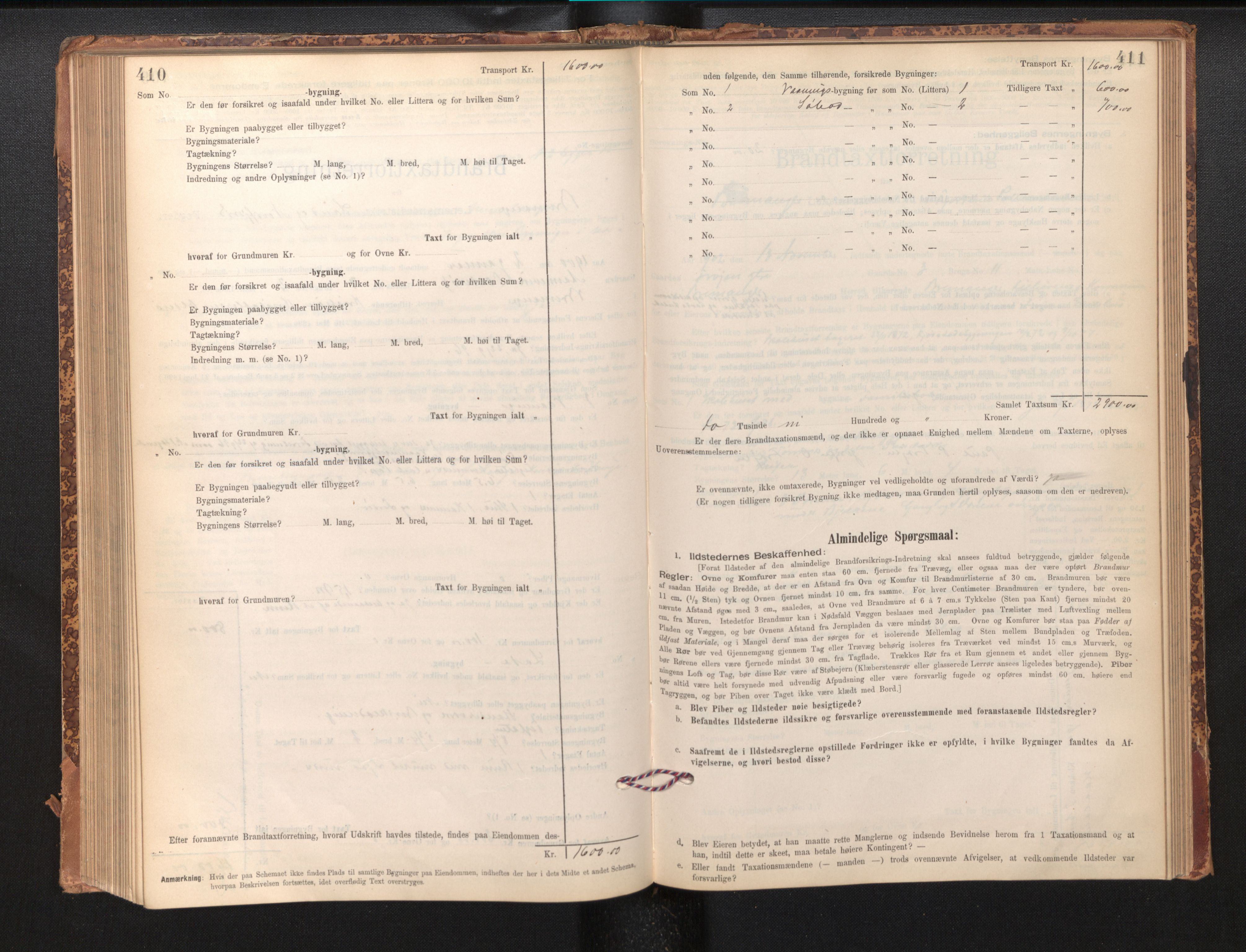 Lensmannen i Bremanger, AV/SAB-A-26701/0012/L0007: Branntakstprotokoll, skjematakst, 1895-1936, p. 410-411