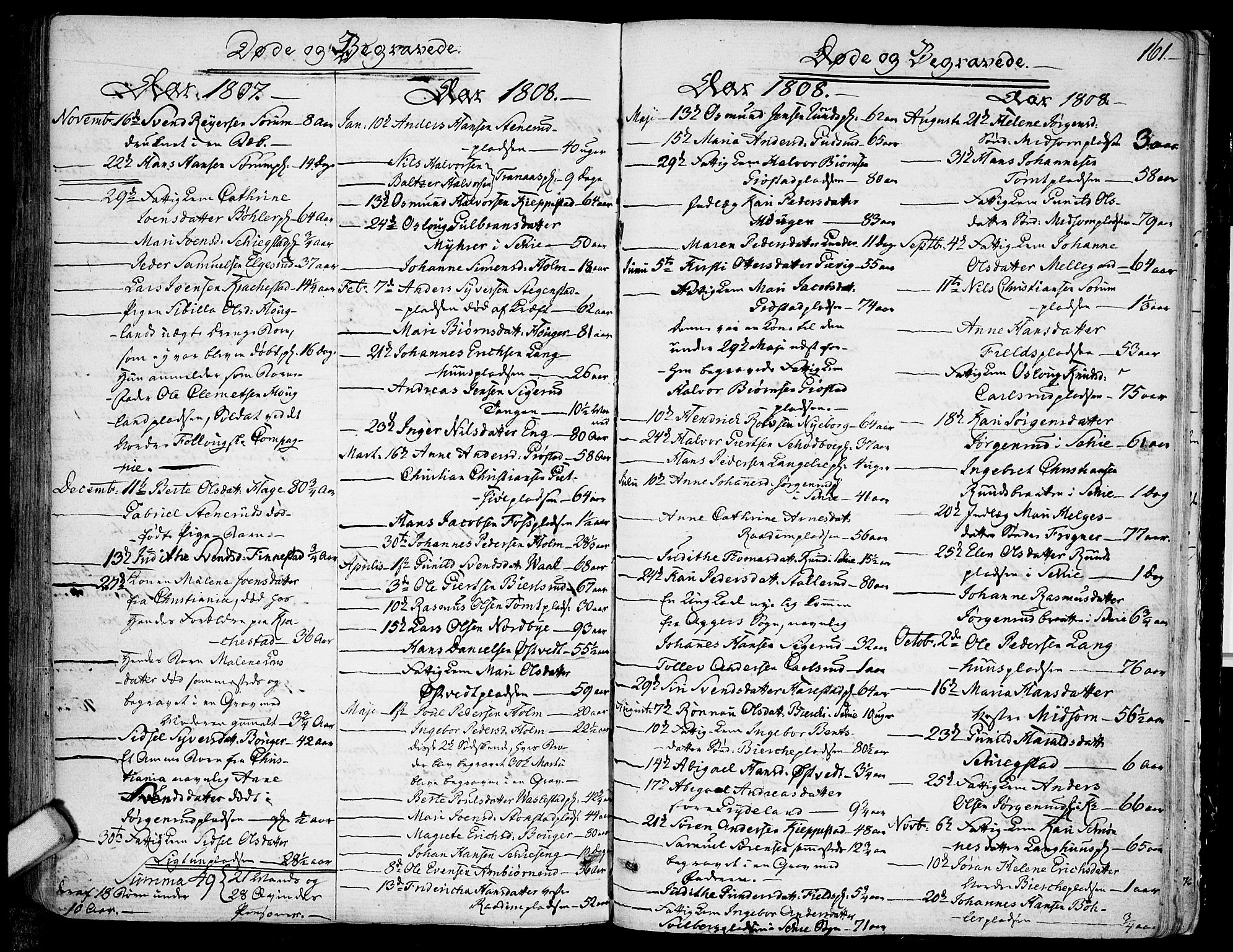 Kråkstad prestekontor Kirkebøker, SAO/A-10125a/F/Fa/L0002: Parish register (official) no. I 2, 1786-1814, p. 161
