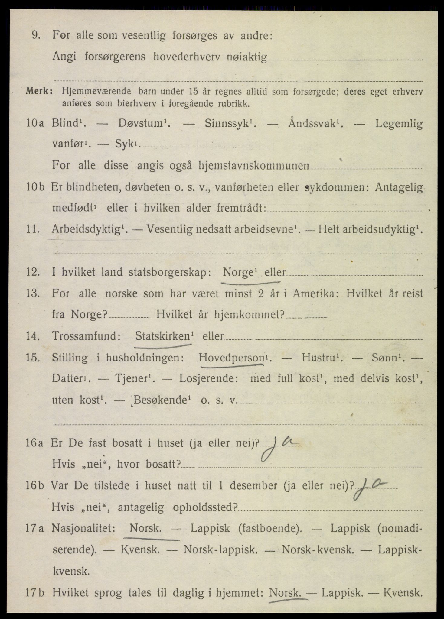 SAT, 1920 census for Leirfjord, 1920, p. 2938