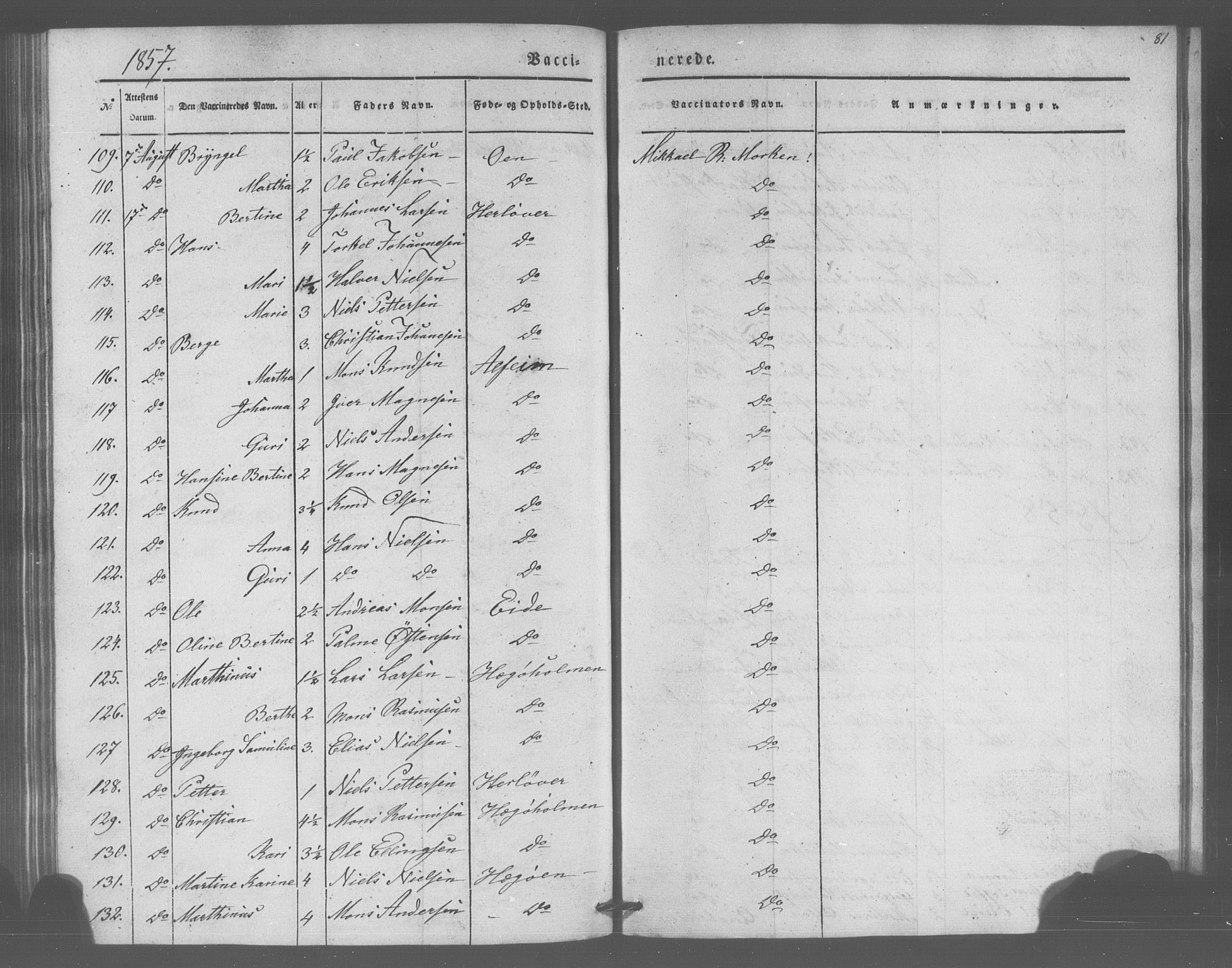 Manger sokneprestembete, AV/SAB-A-76801/H/Haa: Parish register (official) no. A 10, 1844-1859, p. 81