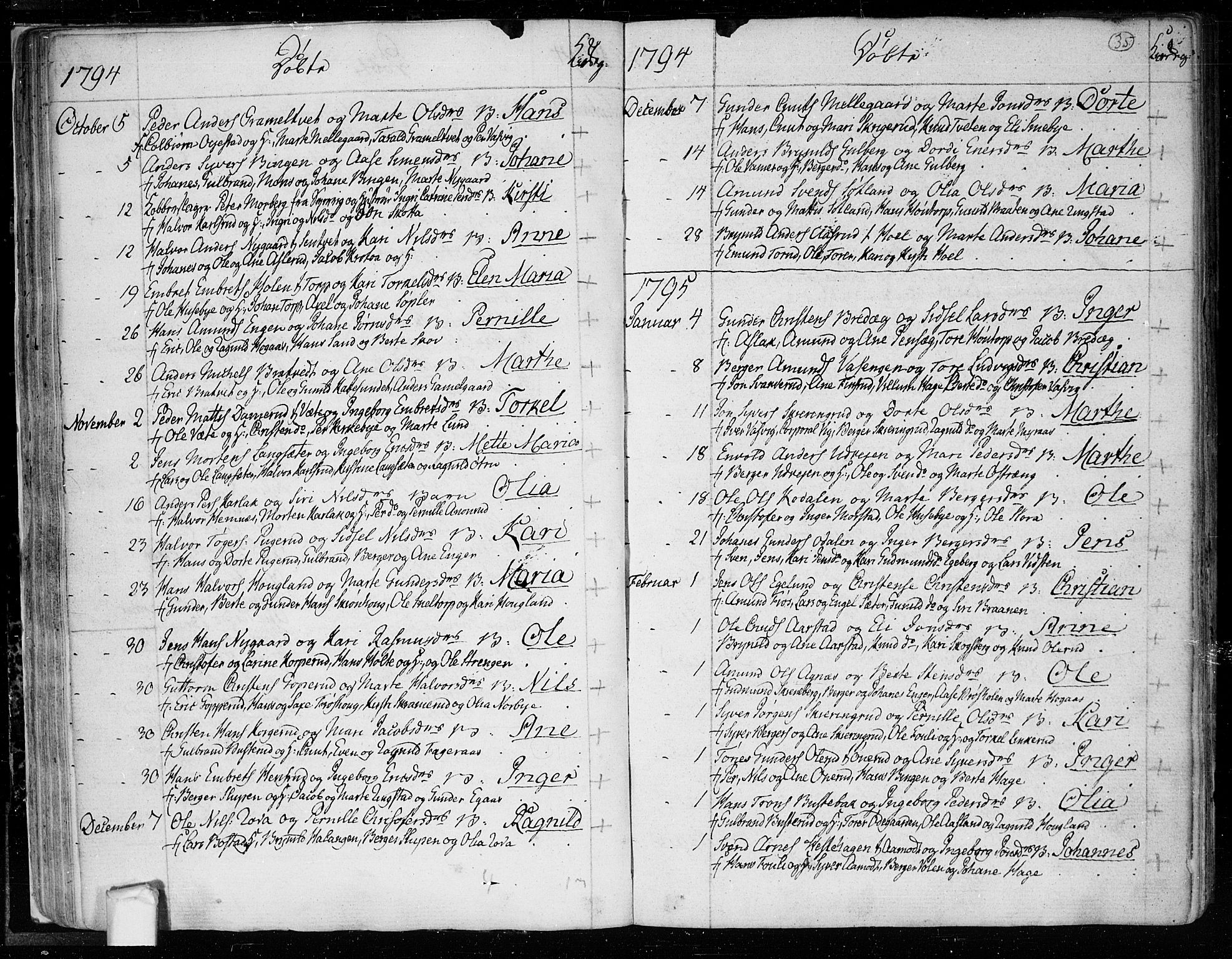 Trøgstad prestekontor Kirkebøker, SAO/A-10925/F/Fa/L0005: Parish register (official) no. I 5, 1784-1814, p. 35