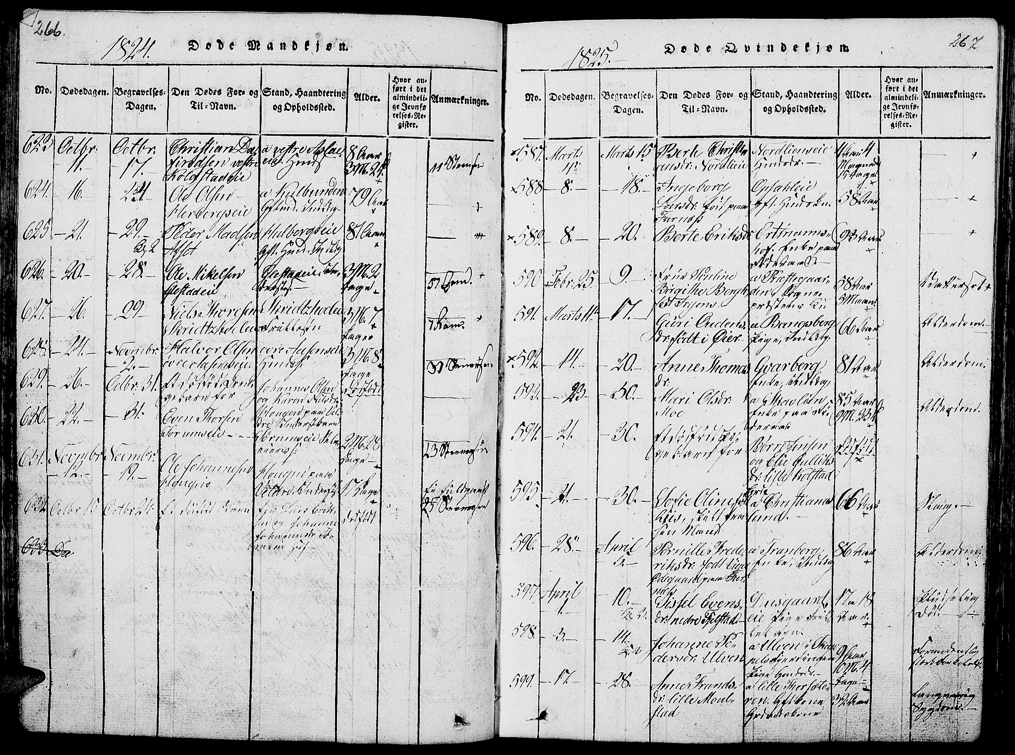 Ringsaker prestekontor, AV/SAH-PREST-014/L/La/L0001: Parish register (copy) no. 1, 1814-1826, p. 266-267